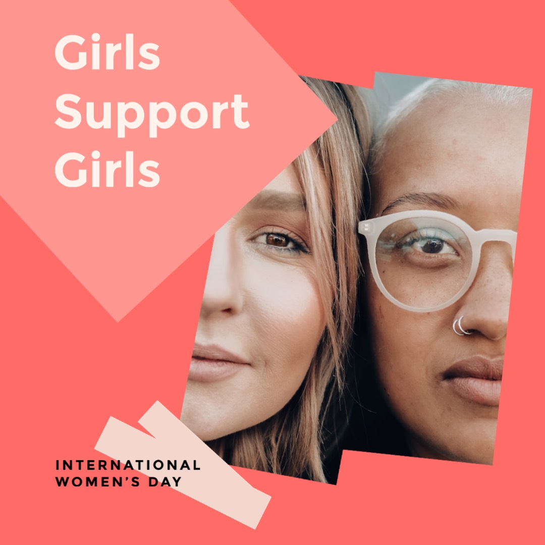 Womanhood Support Girl Power Cool Instagram Post Template