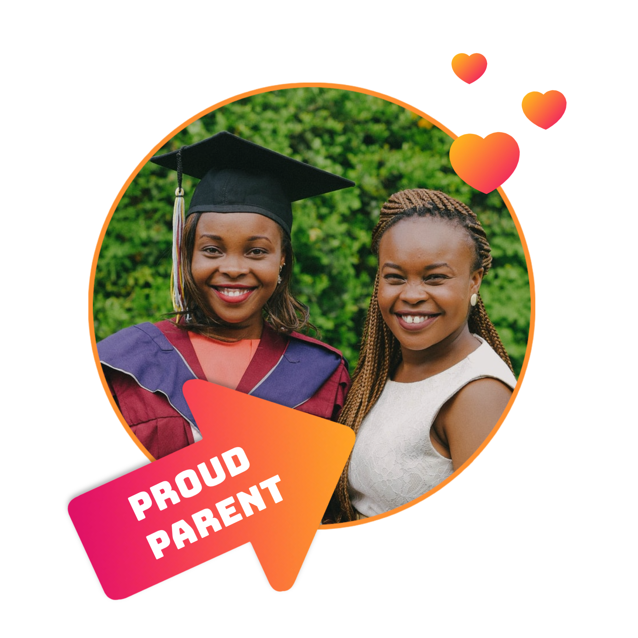 Proud Parent Graduation Mother And Daughter Whatsapp Sticker Template