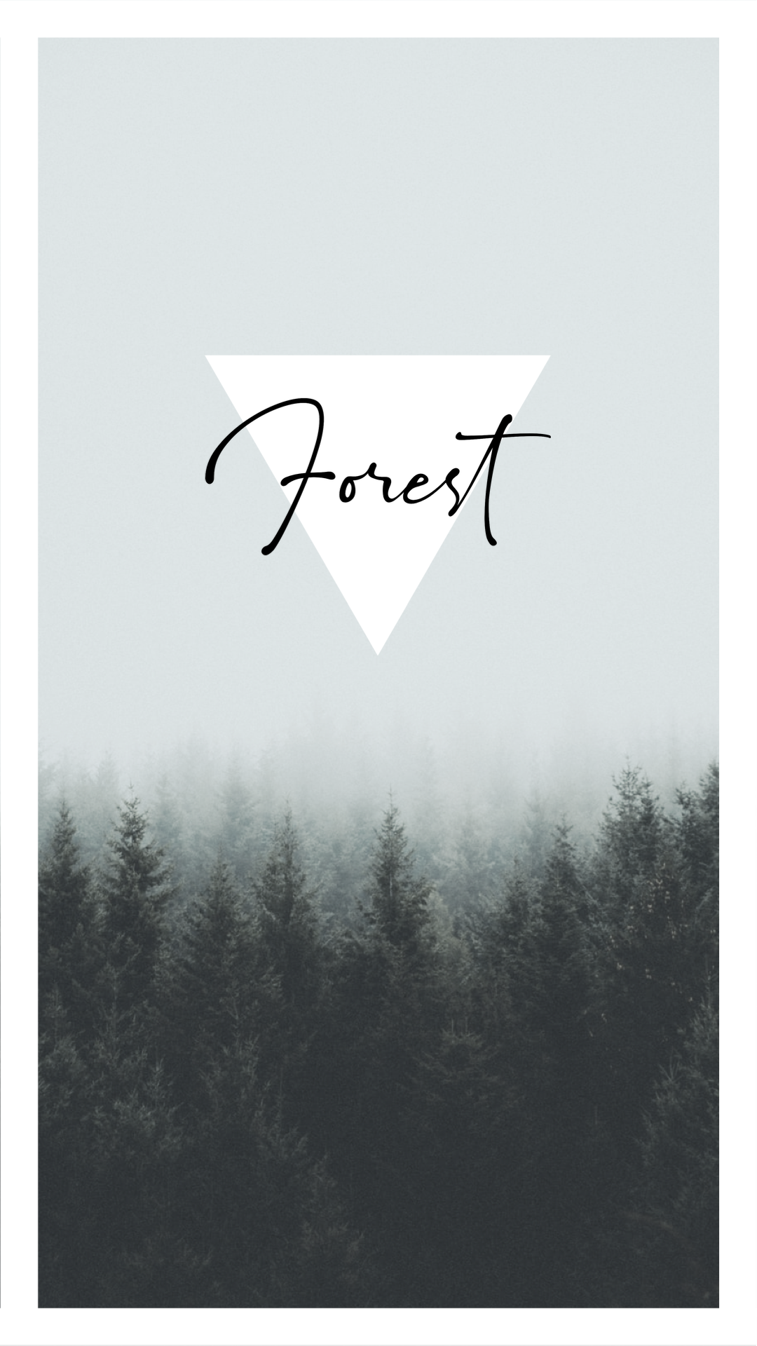 A Black And White Photo Of A Forest Simple Story Template