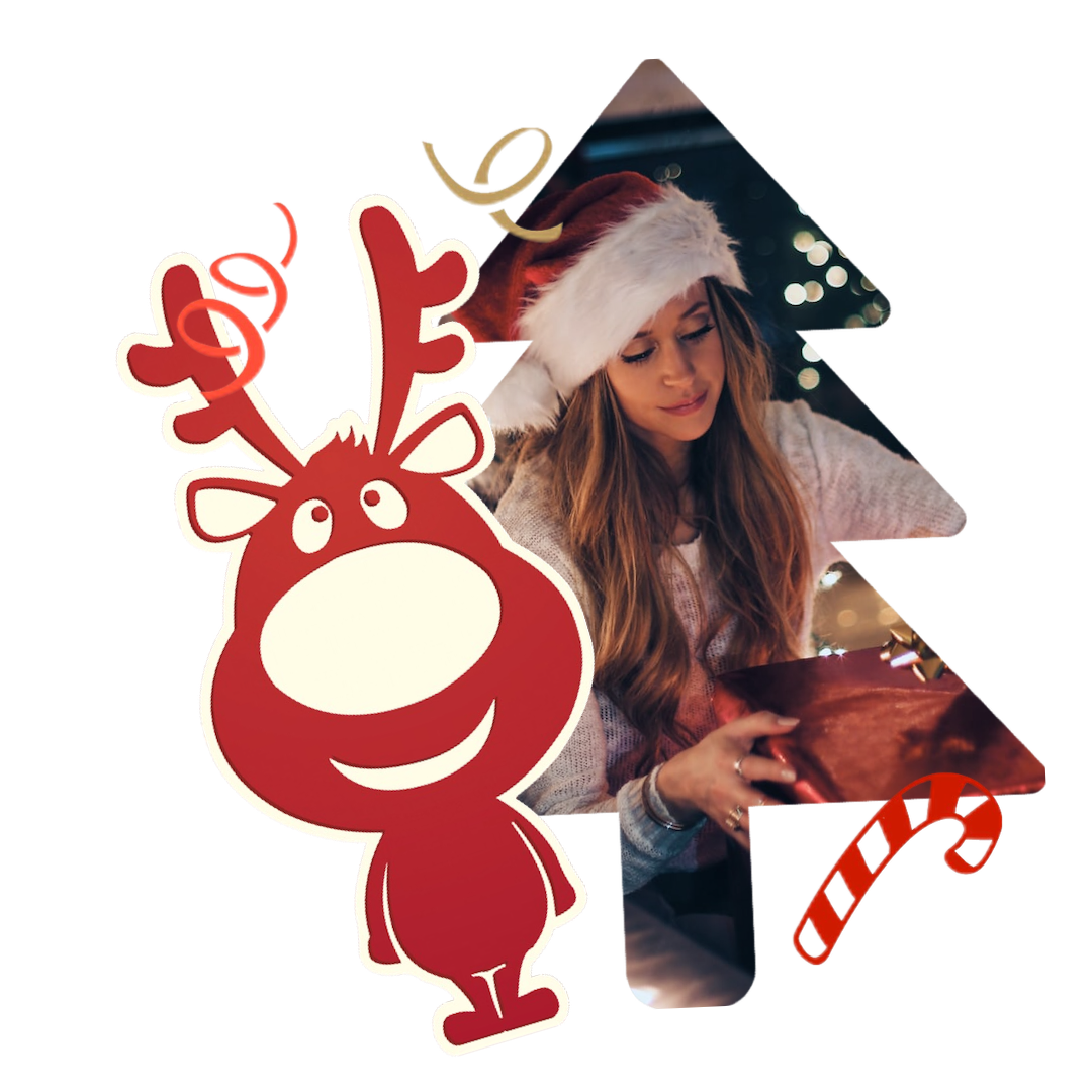 A Girl Wearing A Santa Hat And Holding A Christmas Card Christmas Stickers Template