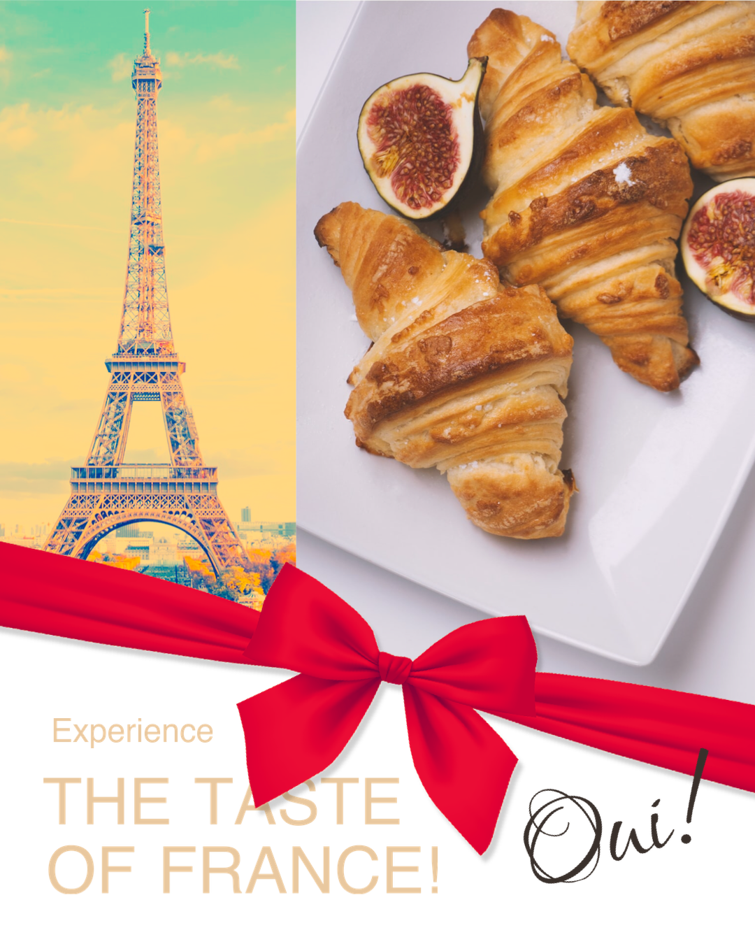 A Picture Of The Eiffel Tower And A Plate Of Croissants Foodie Template