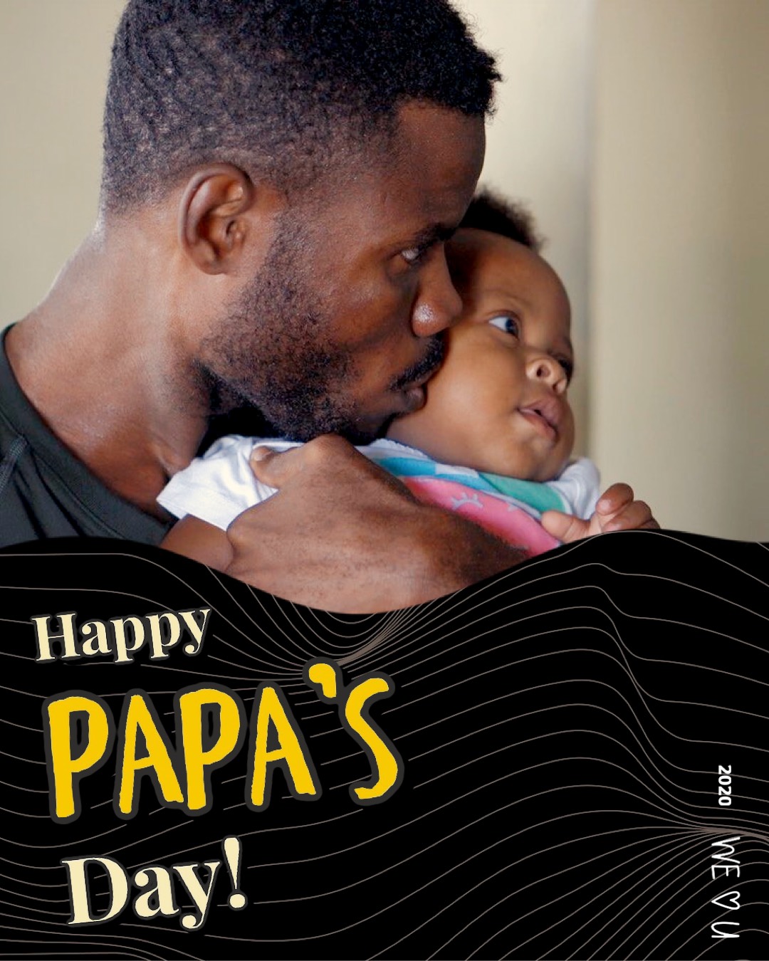A Man Holding A Baby In His Arms Father S Day Template