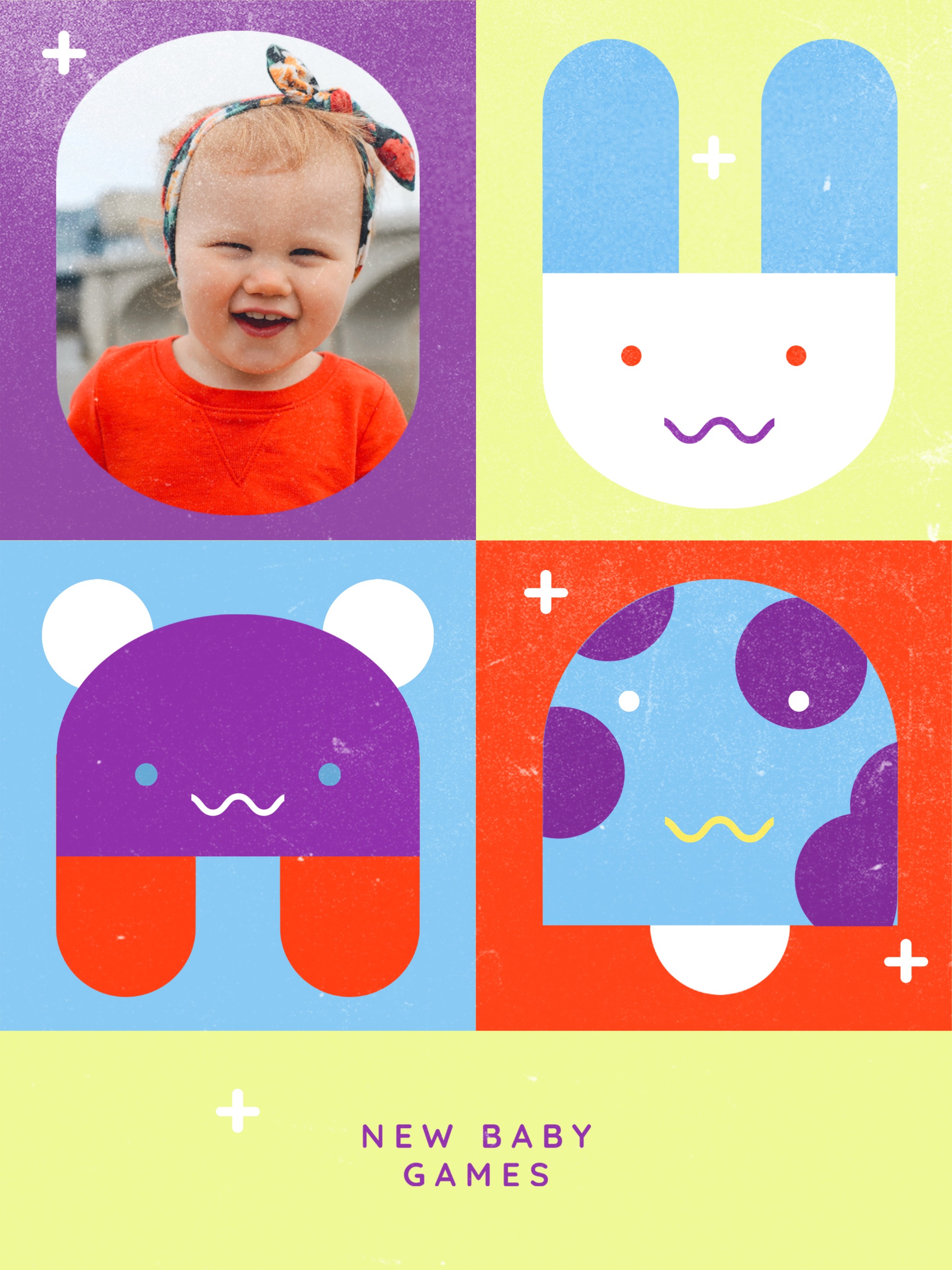 A Picture Of A Baby With A Picture Of An Elephant Baby Template