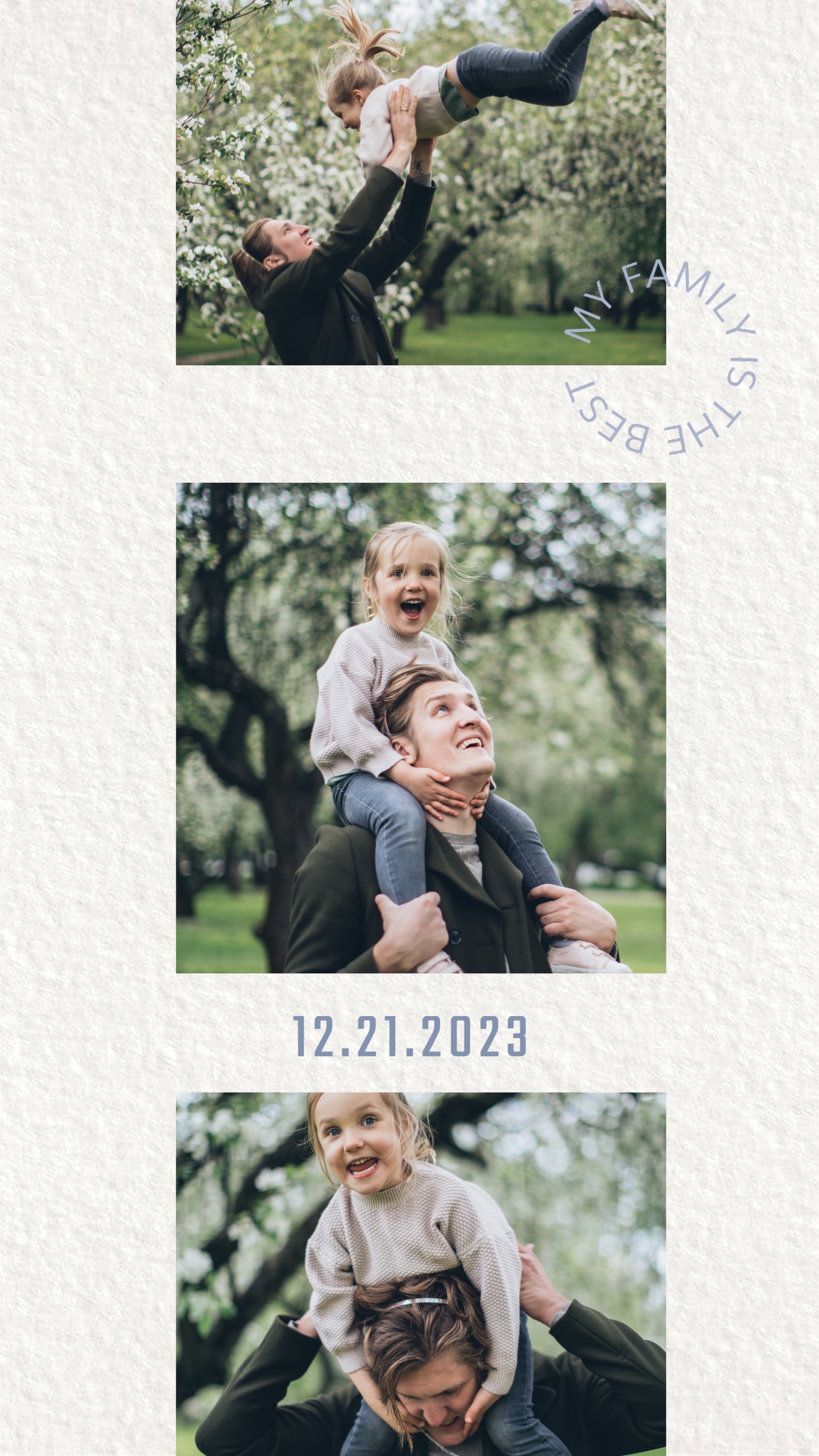 family time father and daughter outdoor  Instagram story template