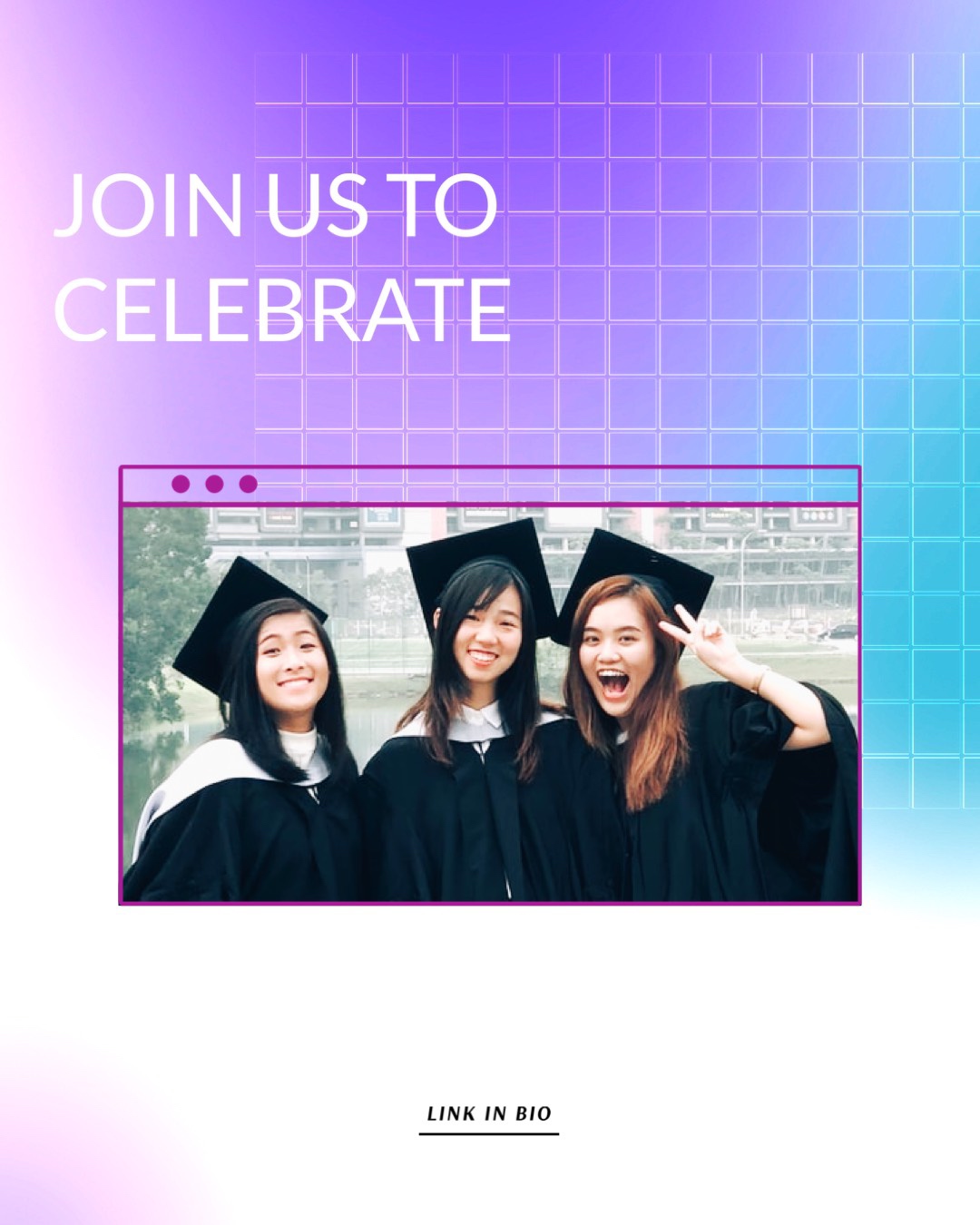 A Group Of Young Women Standing Next To Each Other Graduation Template
