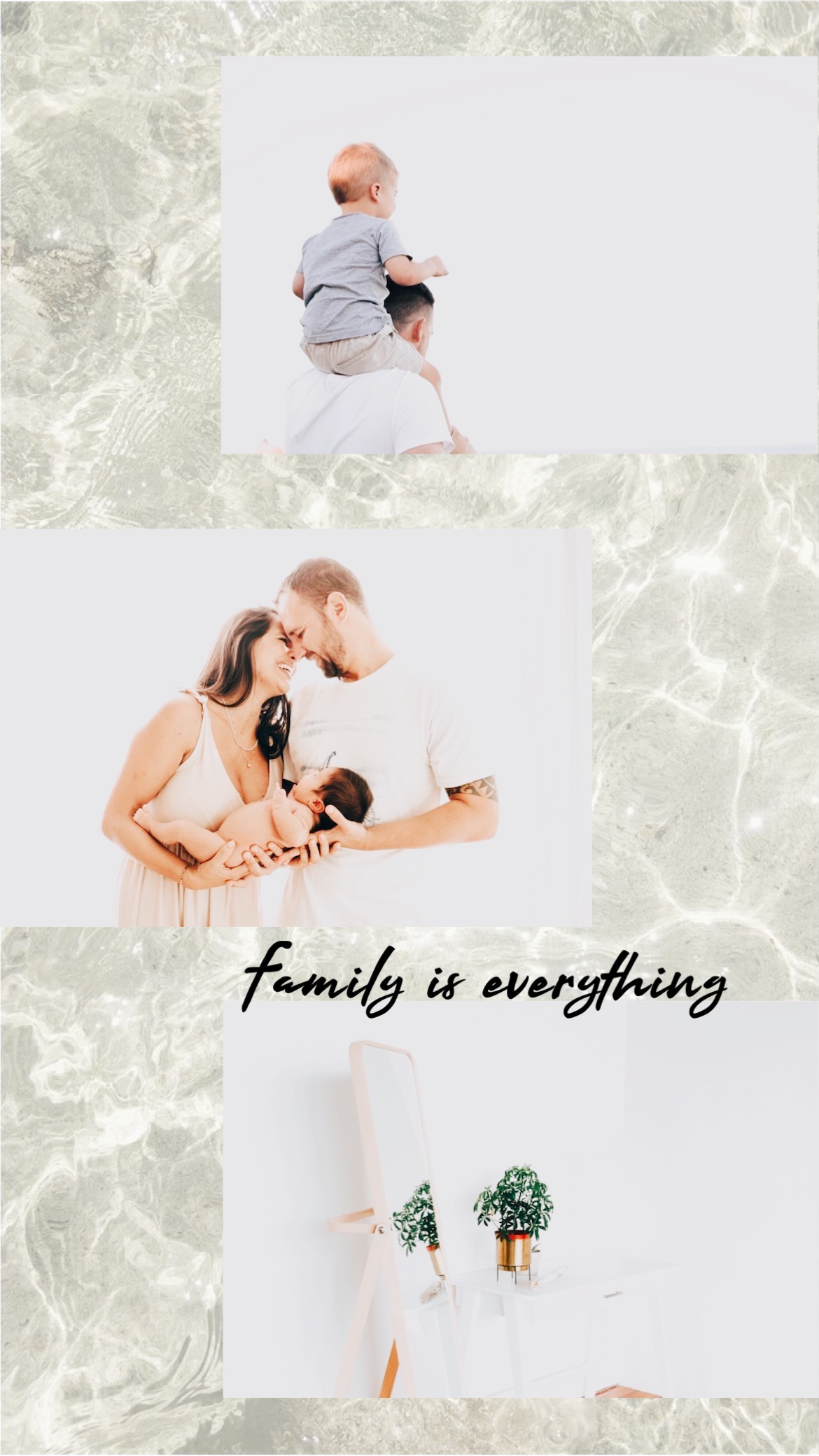 Family is everything couple with their newborn family template