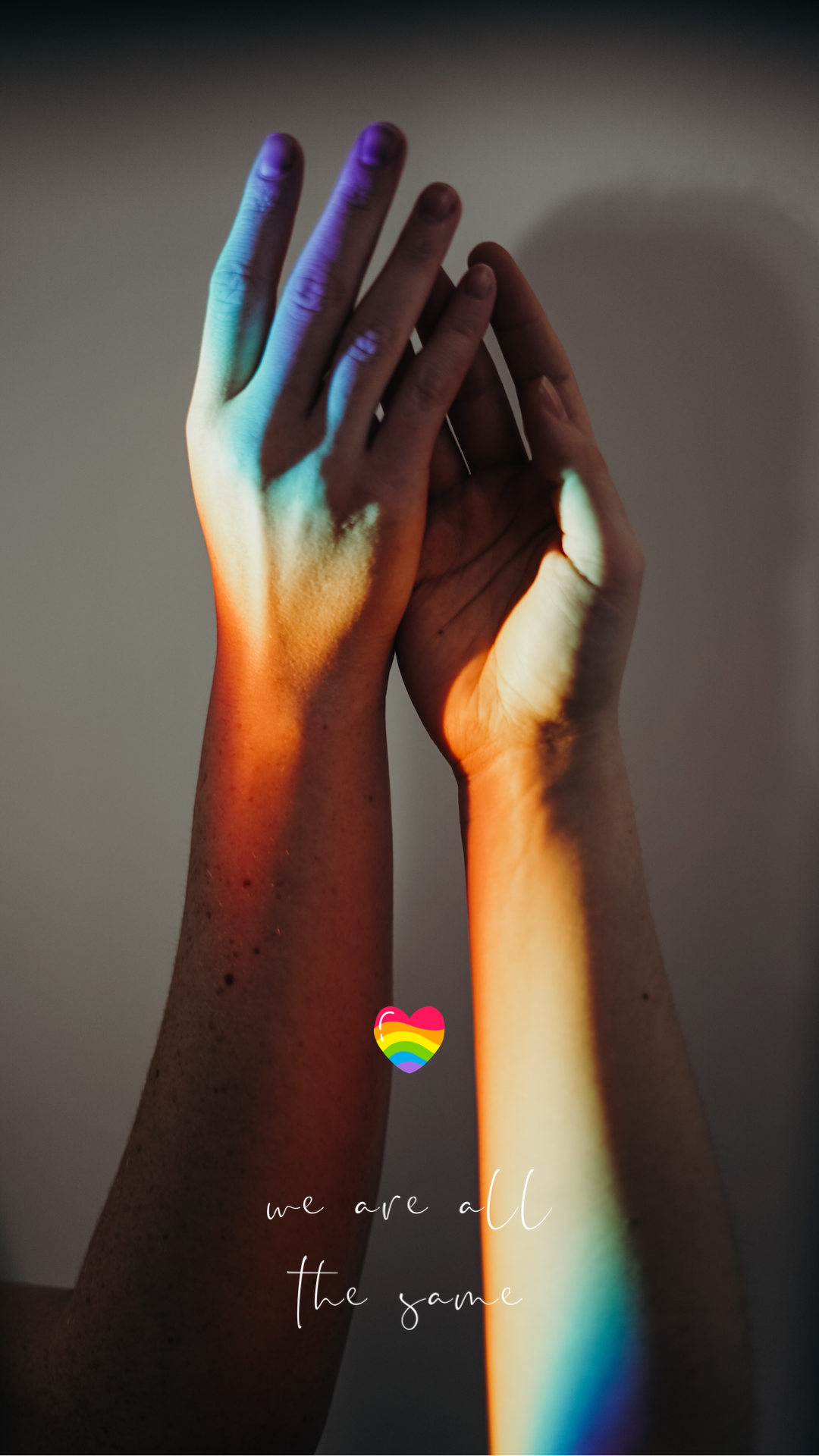 Gay Pride Rainbow Hands Loving Lesbians We’Re The Same Template
