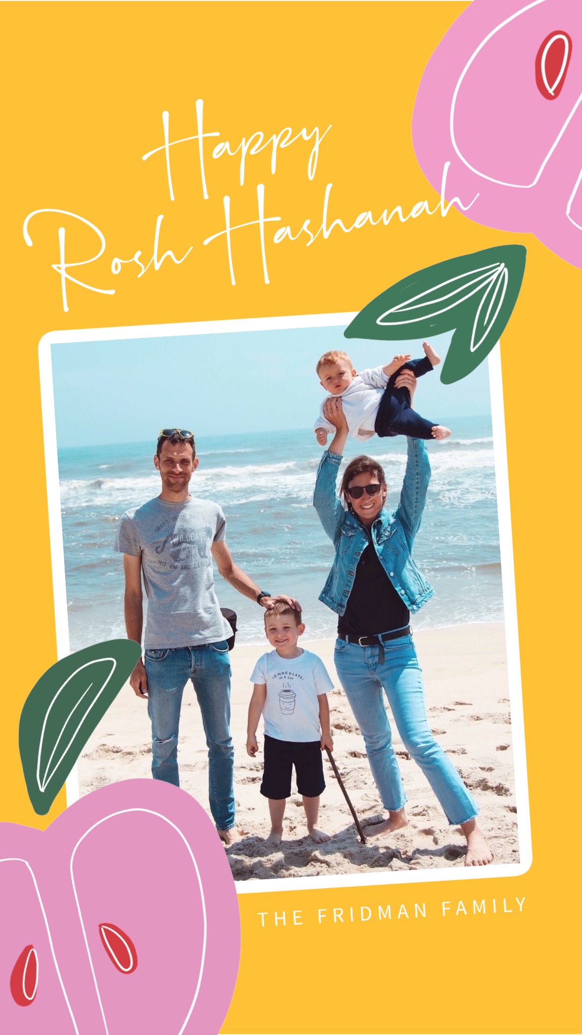 Rosh Hashana Tova family greeting card Instagram story template