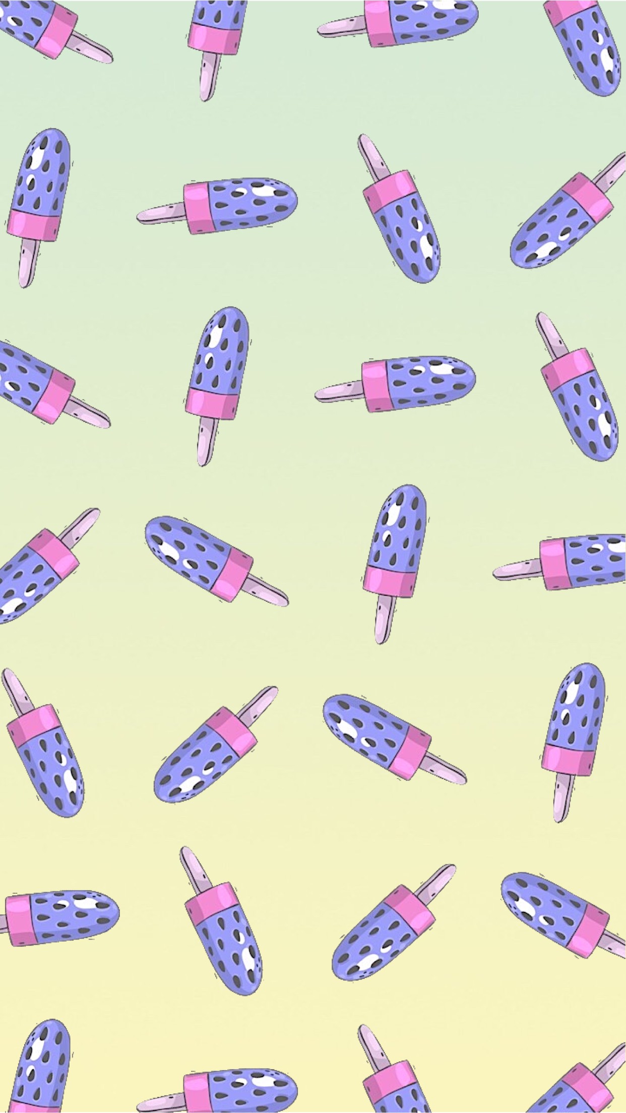 A Pattern Of Popsicles With Polka Dots On Them Zoom Backgrounds Template