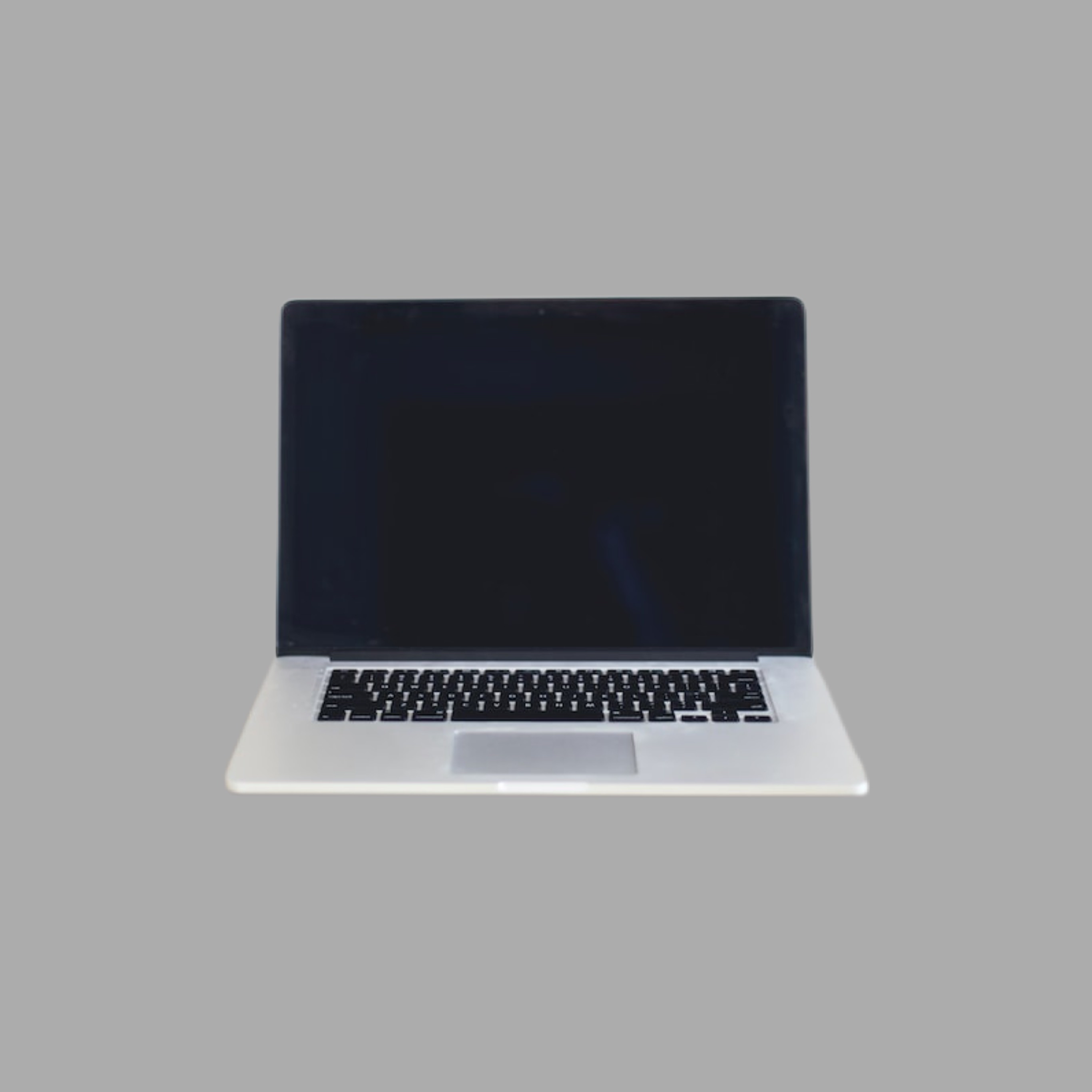 Mockup for a laptop on a light gray background Magic template