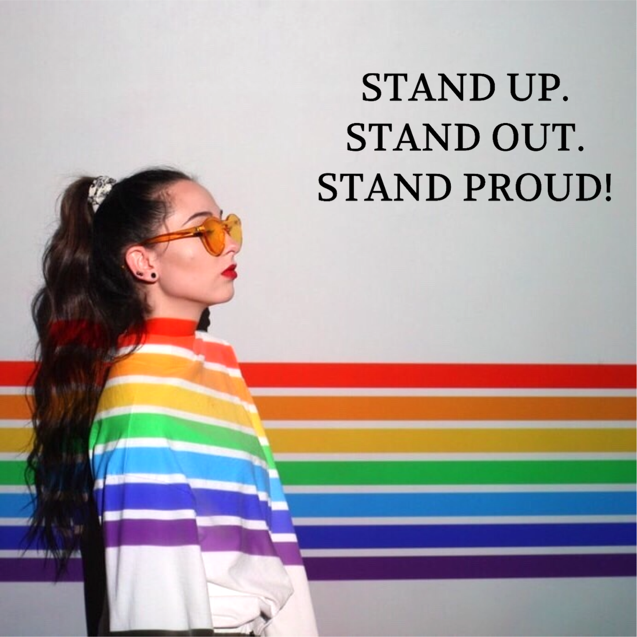 Gay pride rainbow cool instagram post template