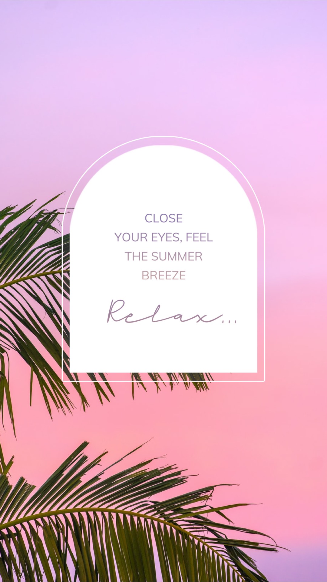 Close your eyes feel the summer breeze and relax summer story template