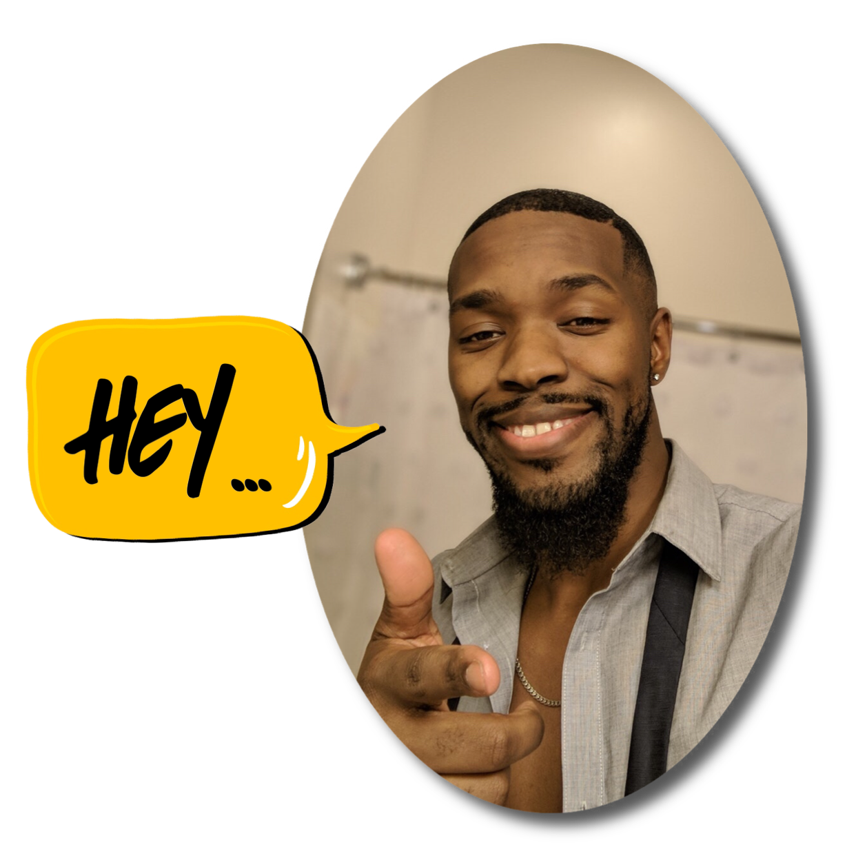 A Man With A Speech Bubble Above His Head Whatsapp Sticker Template