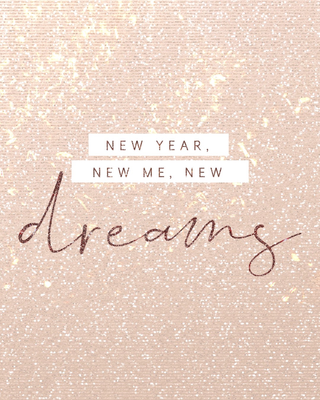 A Pink Background With The Words New Year Happy New Year Template