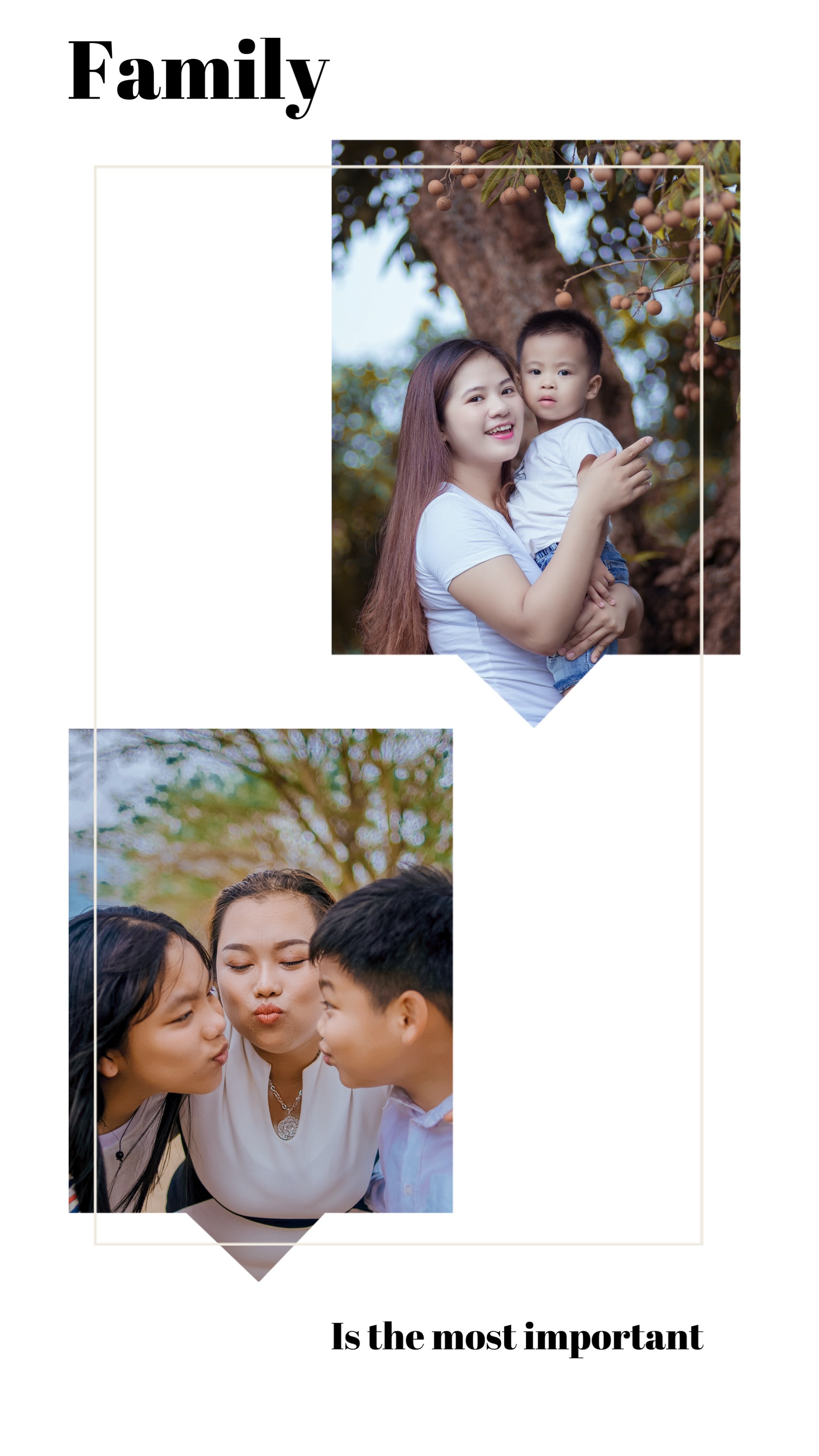 Asian family outdoor Instagram story template