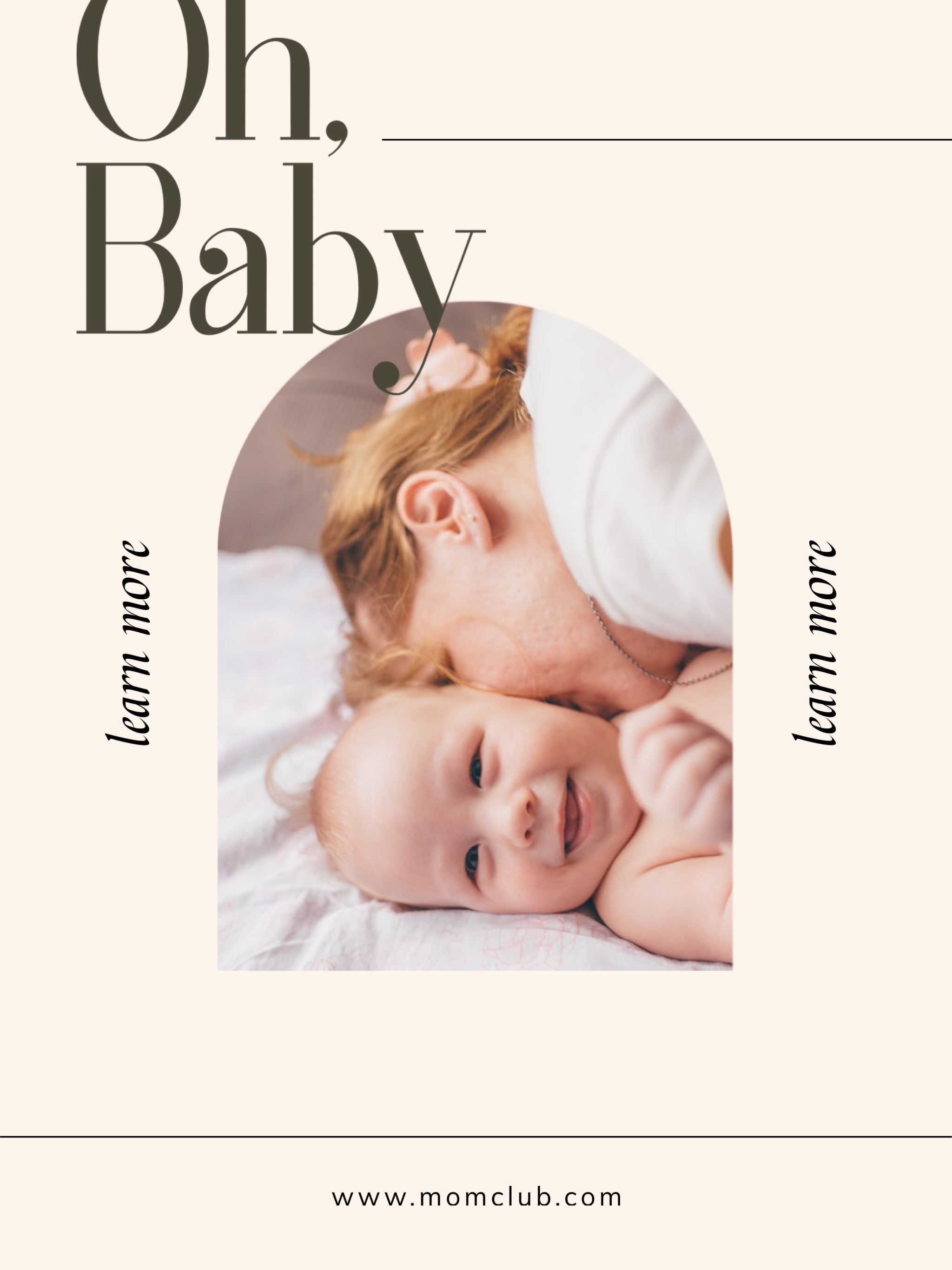 A Mother And Baby Laying On Top Of A Bed Baby Template