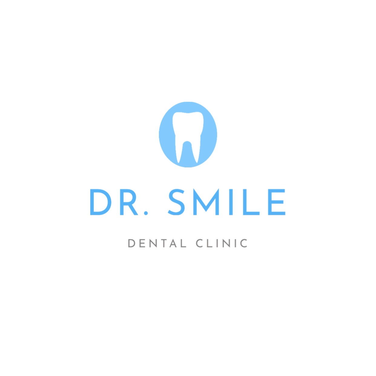 Dental clinic Dr. smile business logo template
