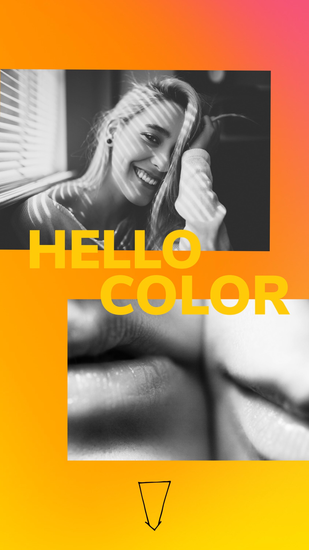 Hello Color Orange And Yellow Instagram Story Template