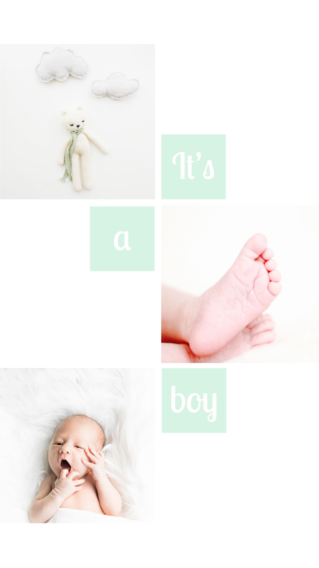 A Collage Of Photos With A Baby'S Feet And A Baby'S Classy Template
