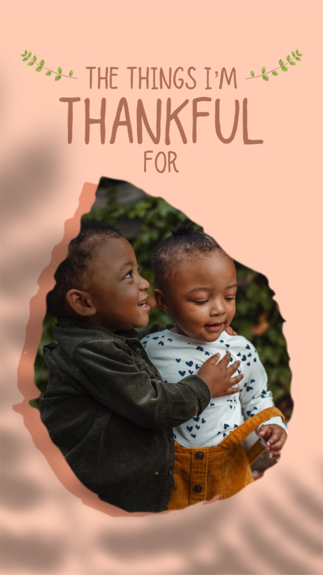 Thanksgiving family greetings pastel instagram story template 