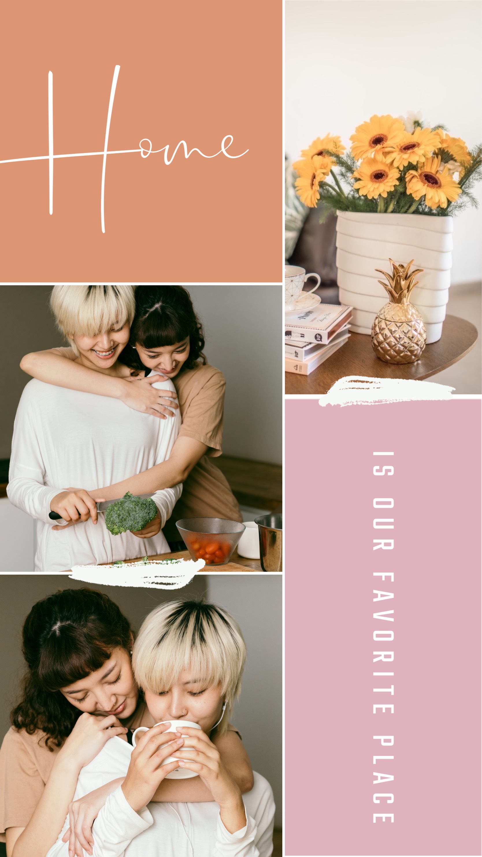 family day couple at home indoor Instagram story template