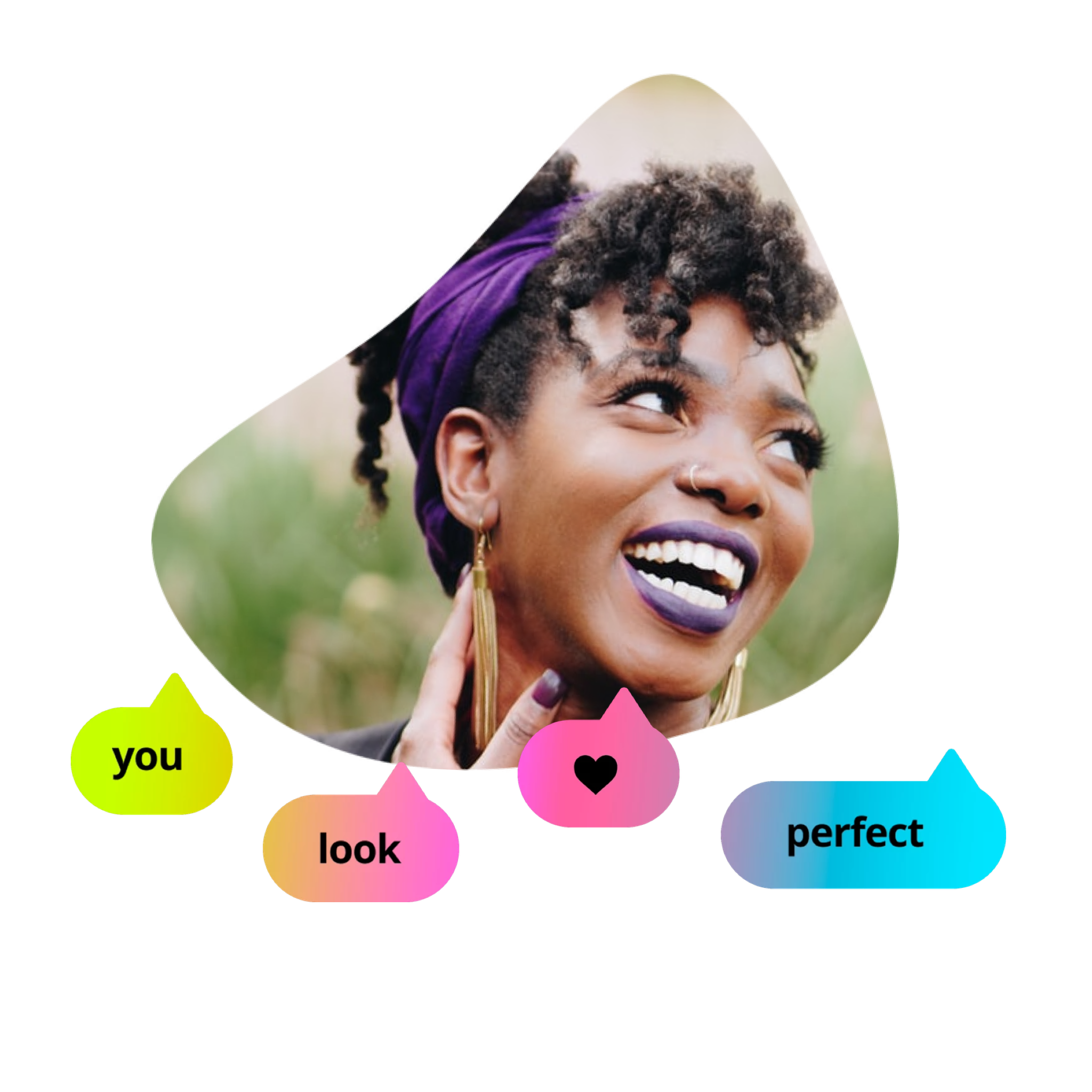 Woman you look perfect Whatsapp sticker template