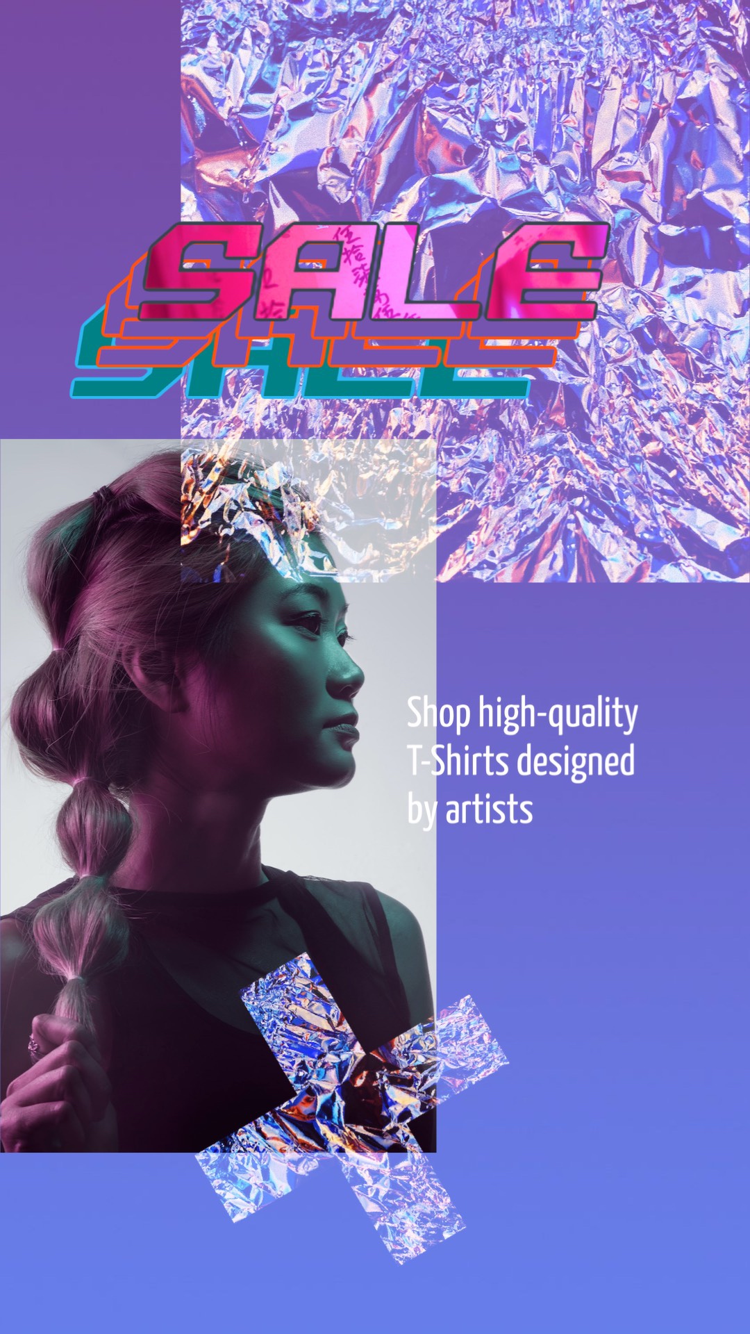 Woman And Nylon Design Sale Brochure Template