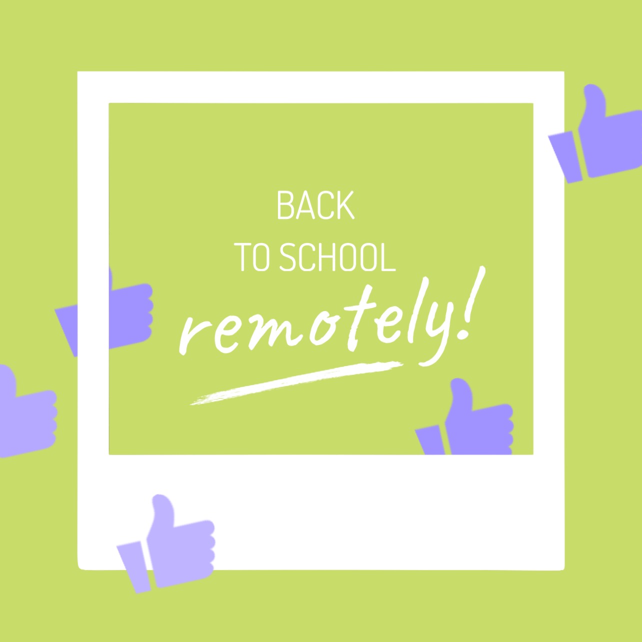 A Yellow Background With The Words Back To School Remotely Back To School Template
