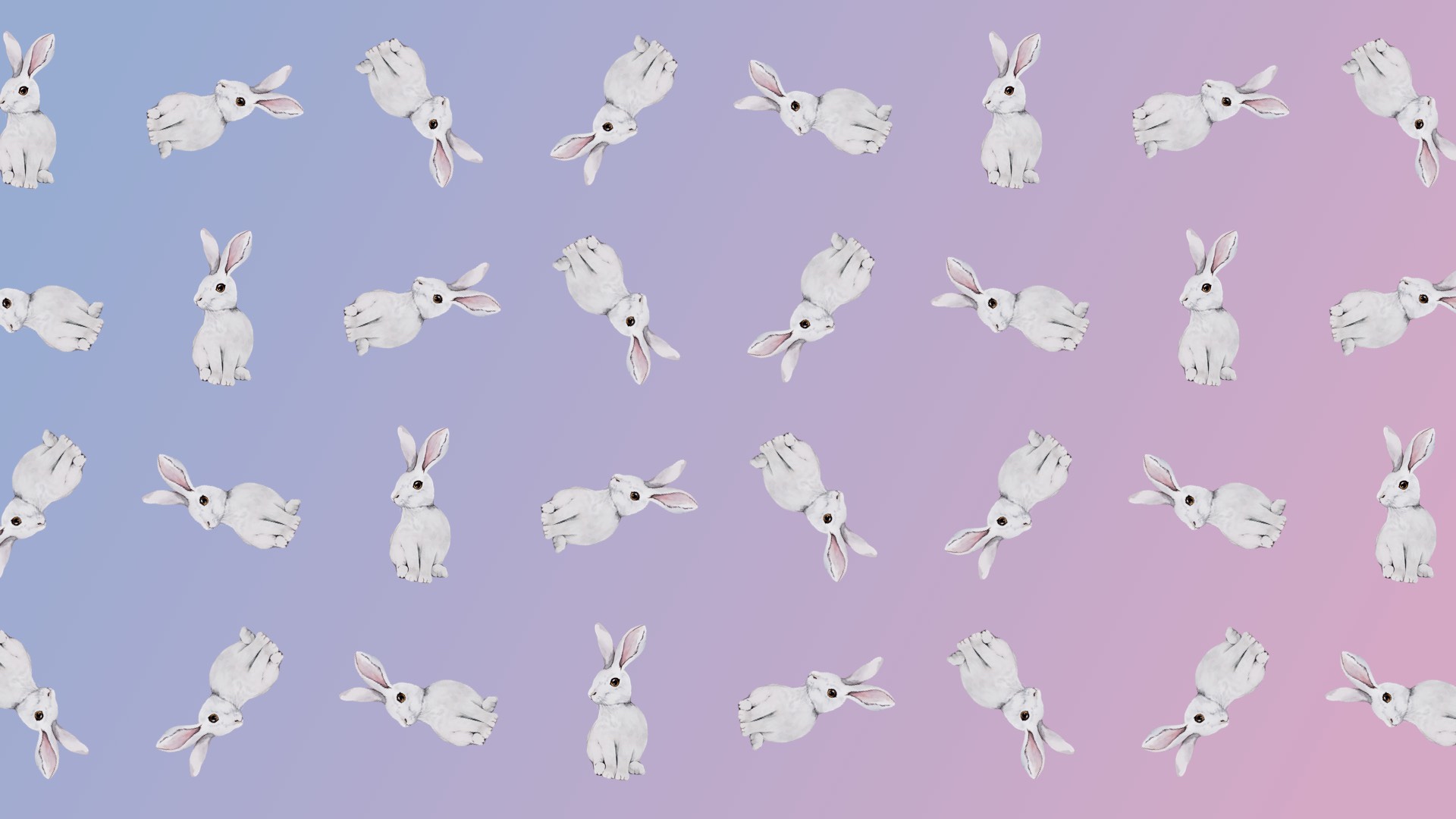 A Group Of White Rabbits Sitting Next To Each Other Zoom Backgrounds Template