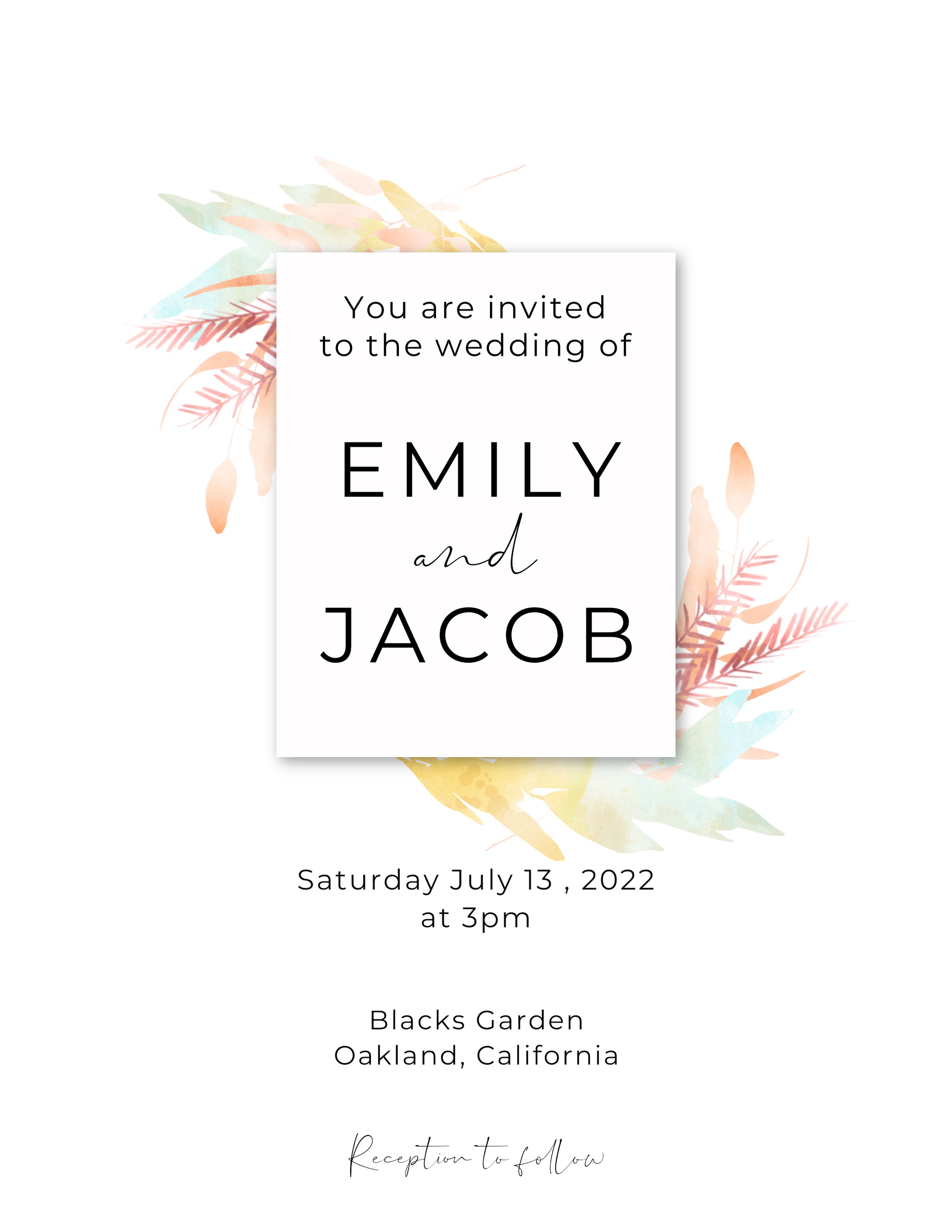 A Wedding Card With The Words Wedding Template