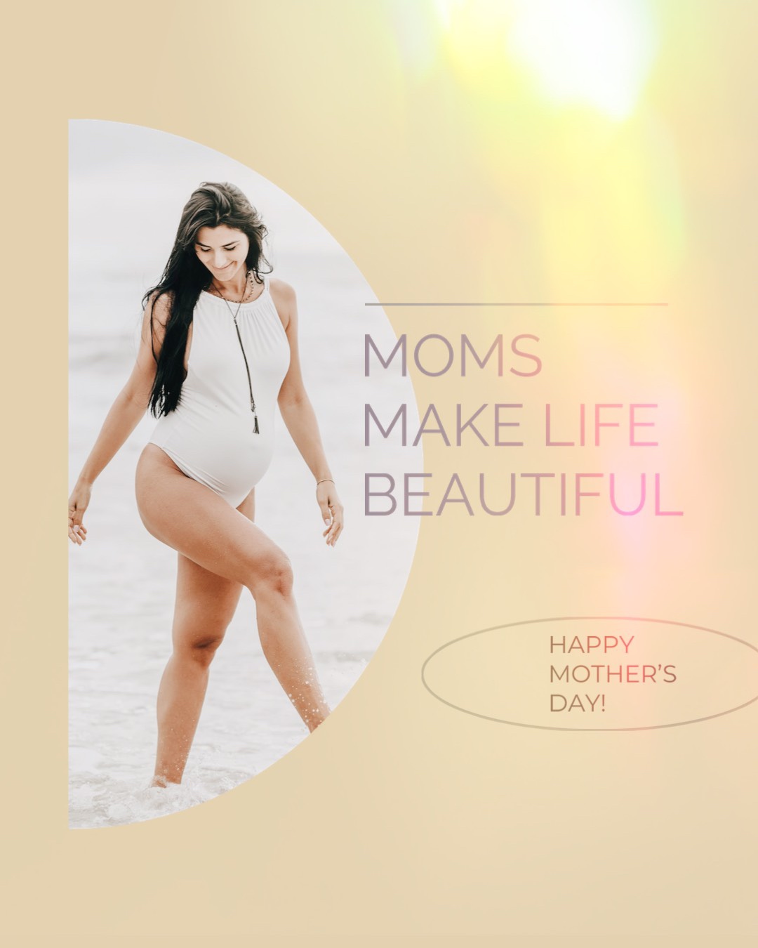 Mom'S Make Life Beautiful Mothers Day Cards Template