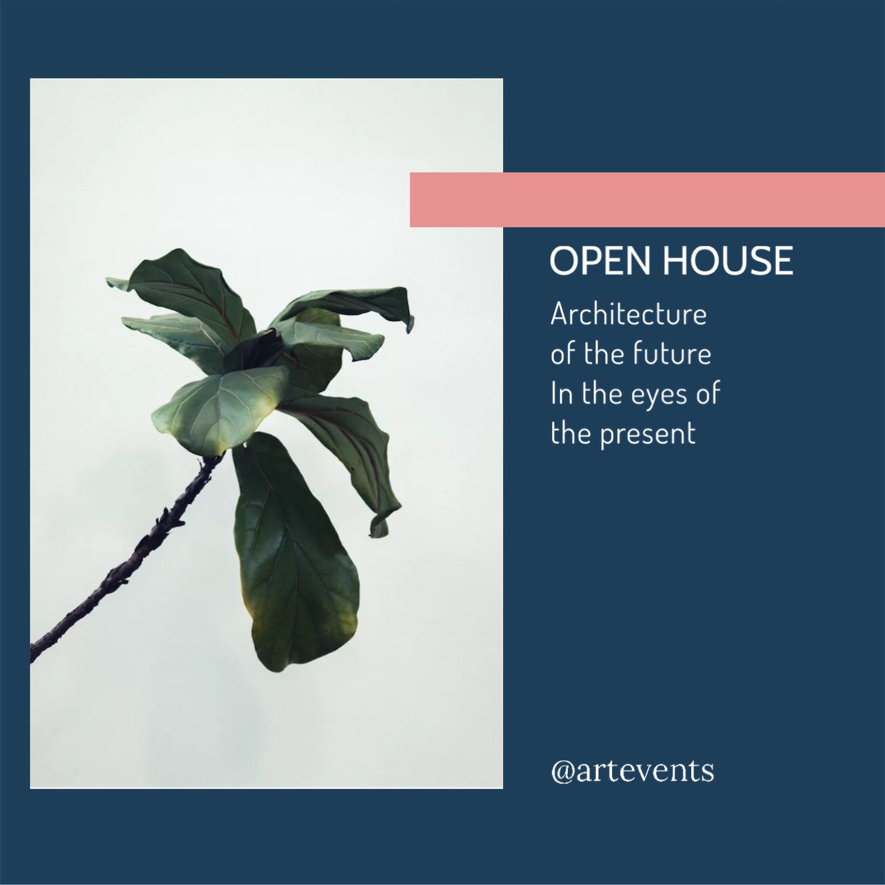 A Picture Of A Plant With The Words Open House Architecture Of The Future In The Template