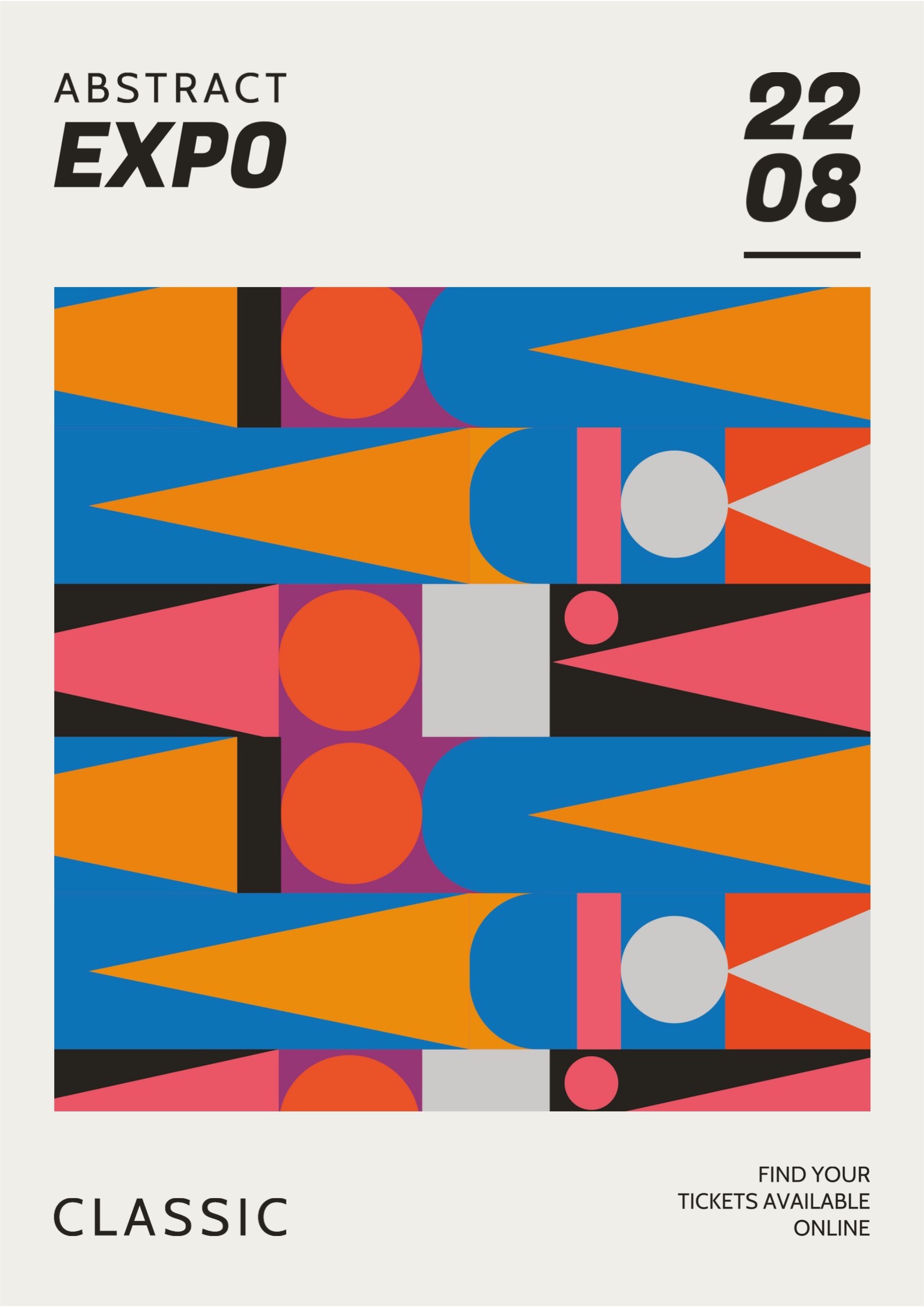 Bauhaus Modern abstract Art Exhibition poster