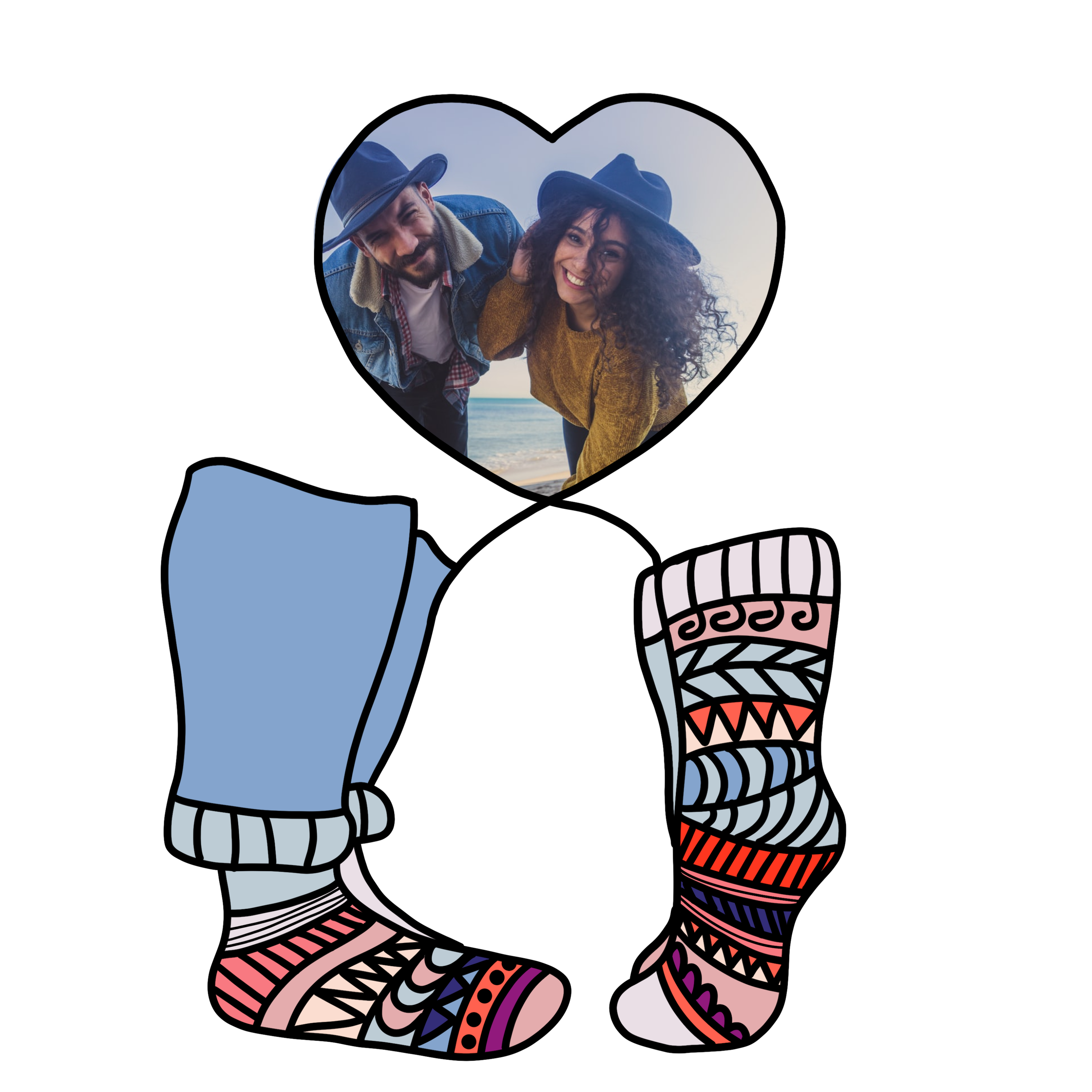 A Couple Of People Standing Next To Each Other Love Stickers Template