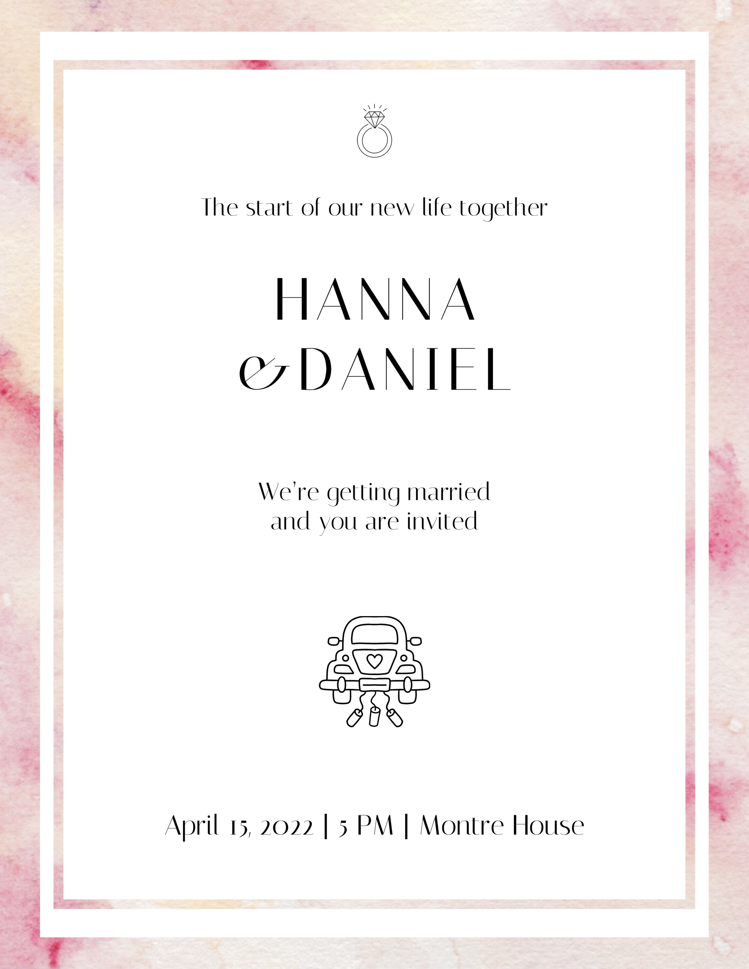 A Wedding Card With A Picture Of A Bride And Groom Wedding Template