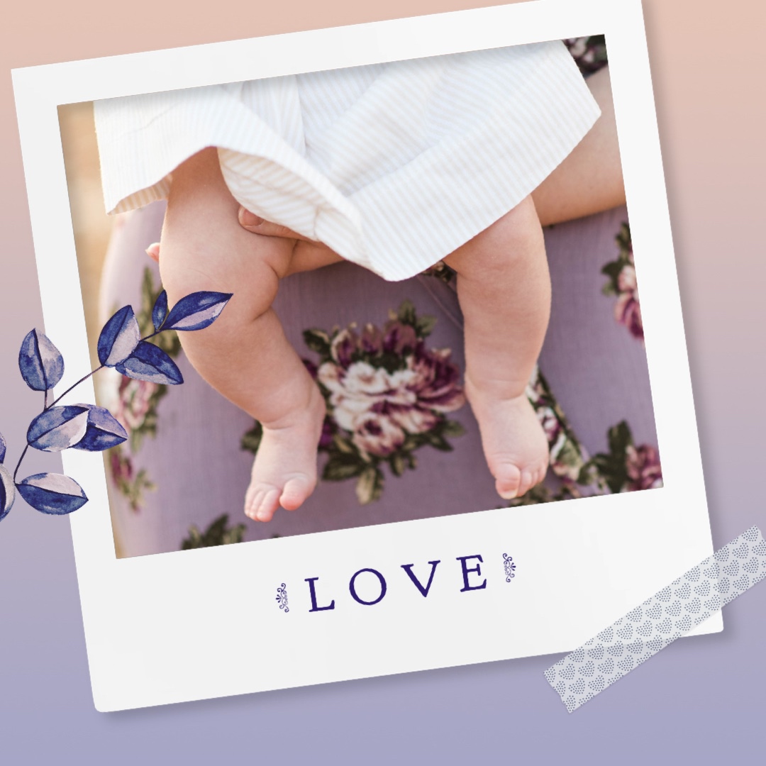 A Picture Of A Baby'S Feet With The Word Love On It Hello Spring Template