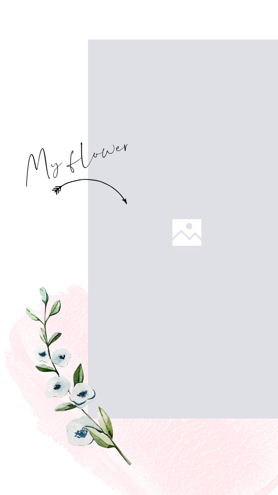 Pink Leaf My Flower Instagram Template For Story