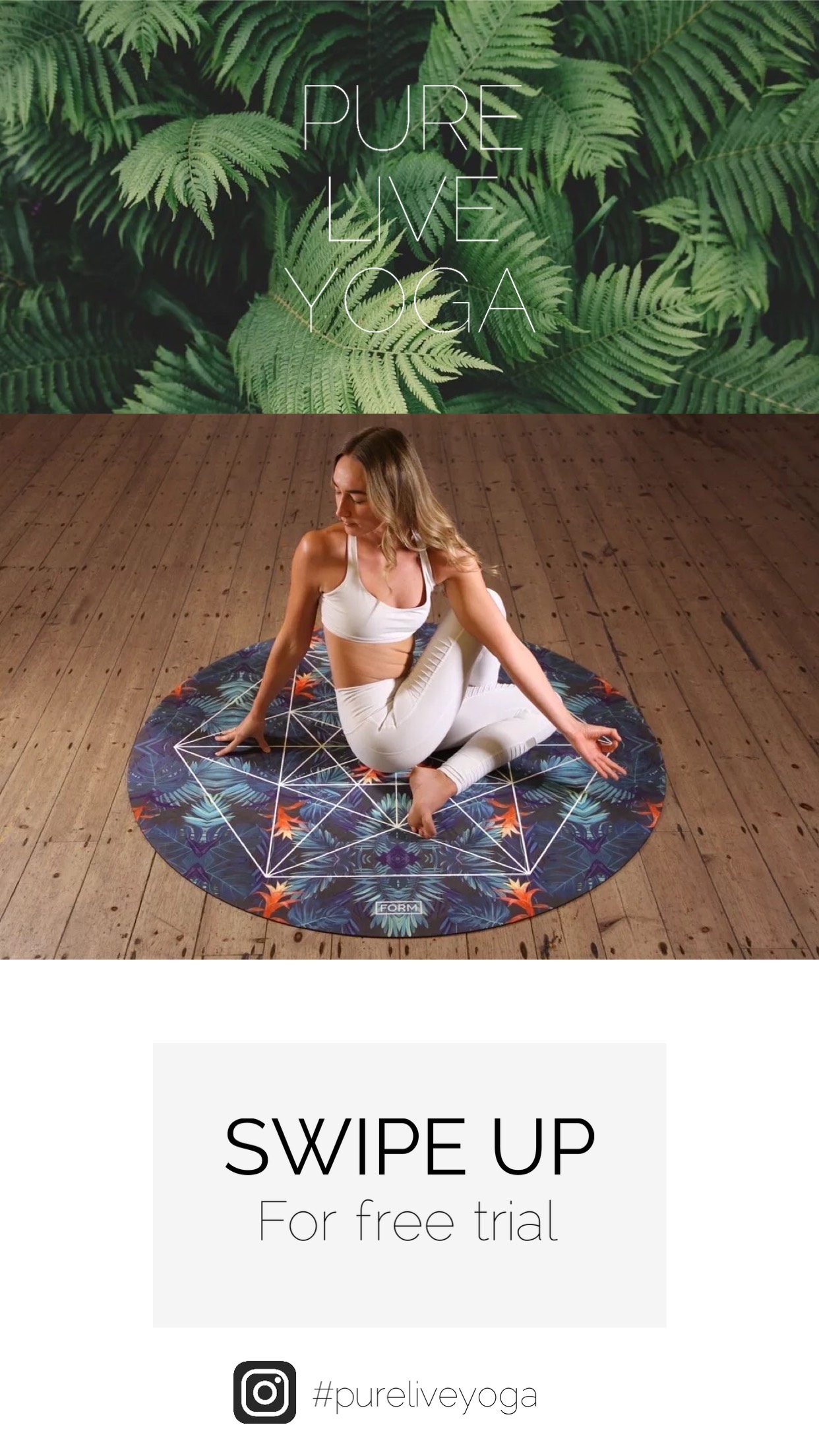 Woman and yoga mat fashion instagram story template