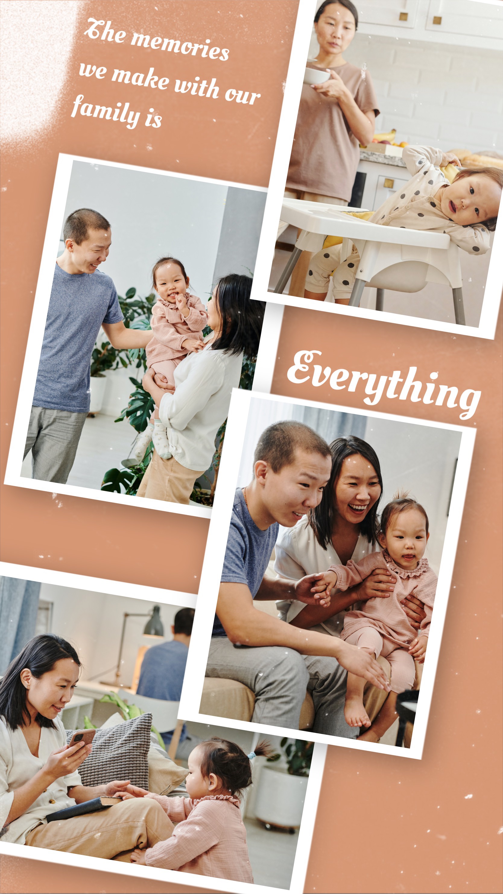 Asian family Instagram story template