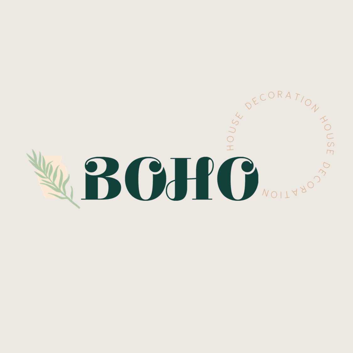 Bold Elegant Line Art Floral Illustration Logo