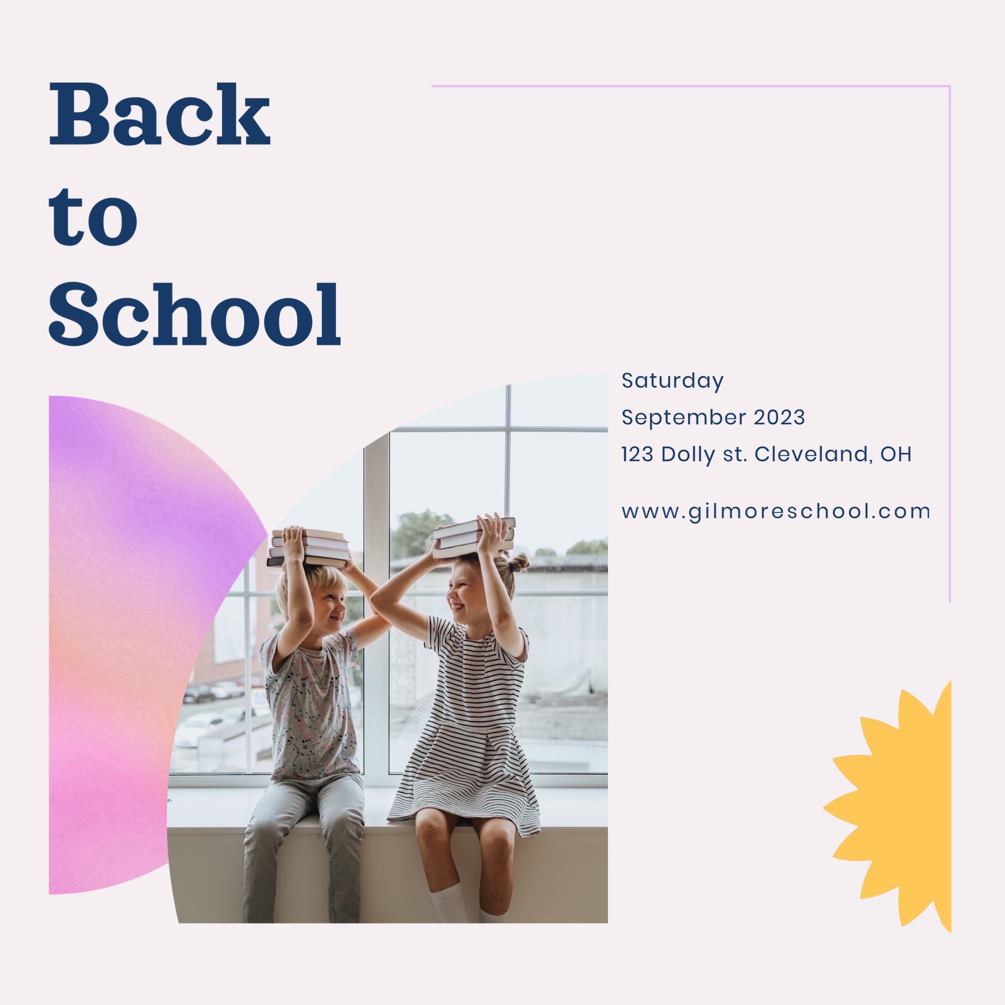 A Couple Of Women Sitting Next To Each Other On A Window Sill Back To School Template