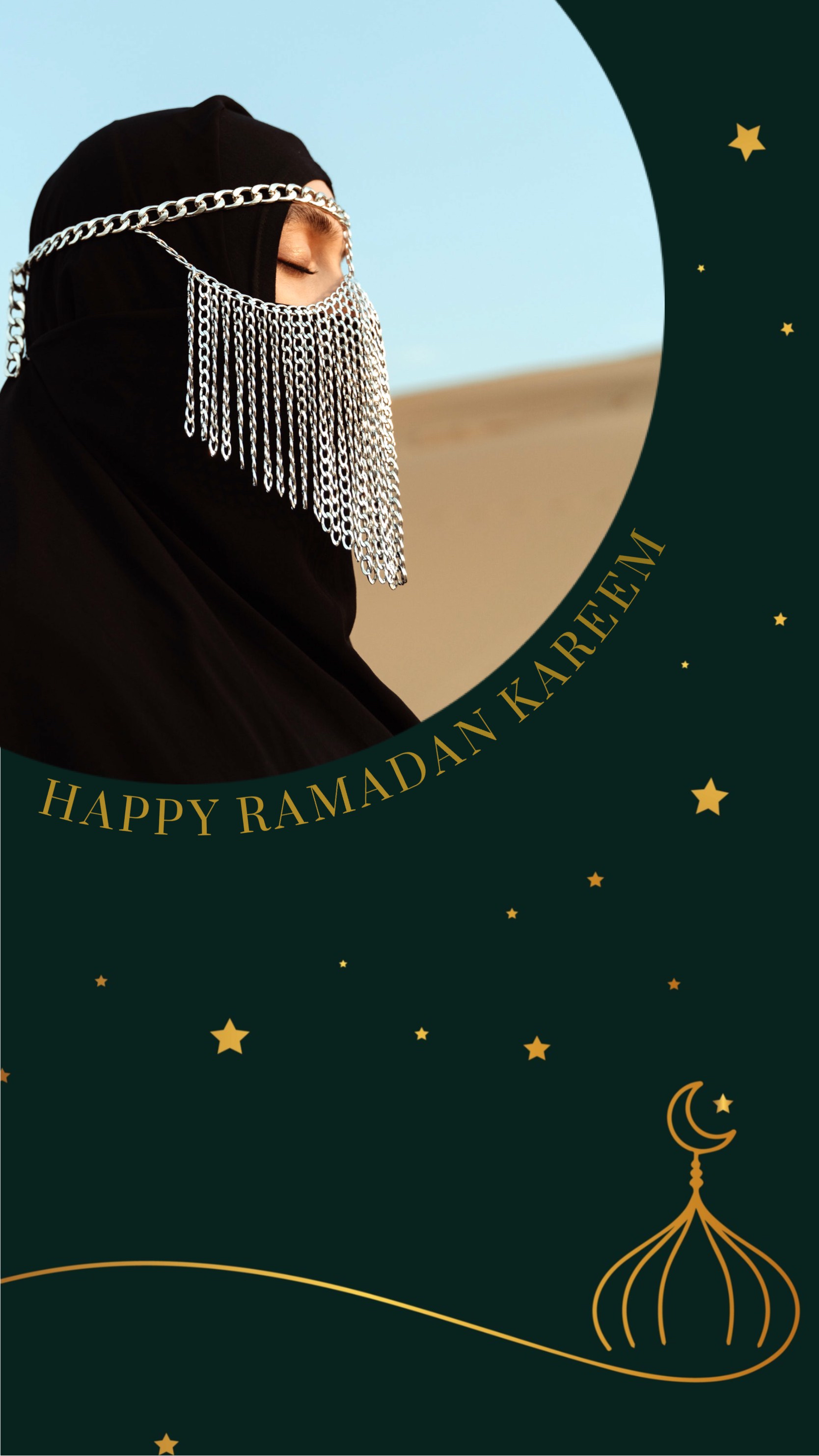 Ramadan kareem holiday greeting instagram story template 