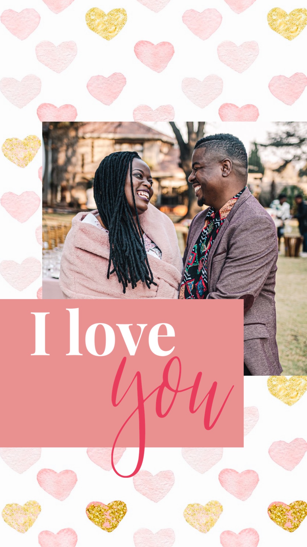 A Valentine'S Day Card With Hearts And The Words I Love You Love Story Template