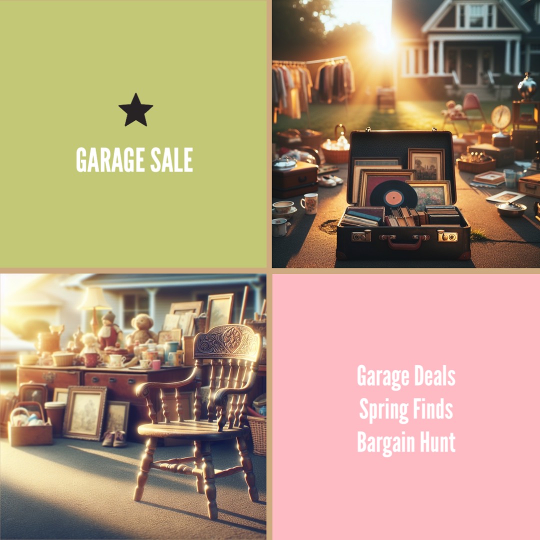 Garage sale  Tan Instagram Post template