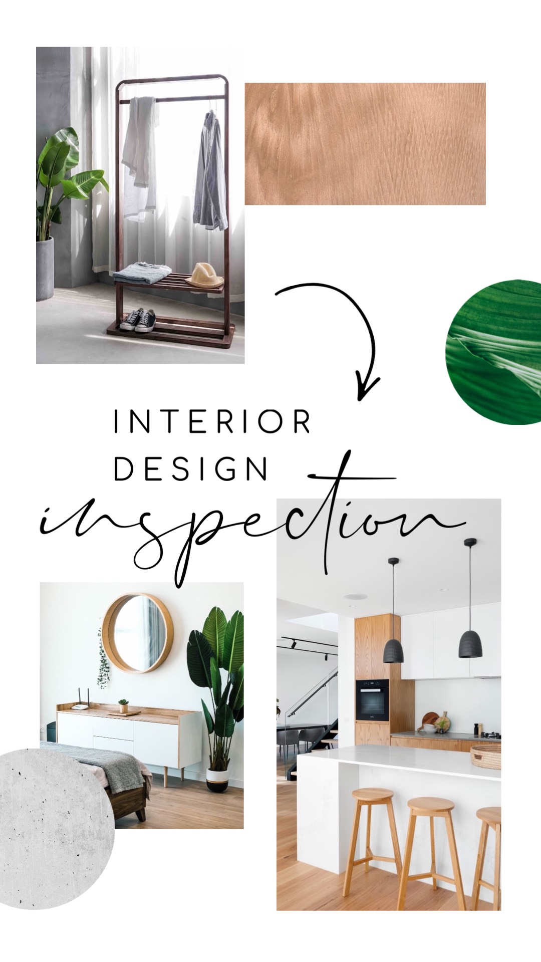 interior design inspiration moodboard Instagram story template 