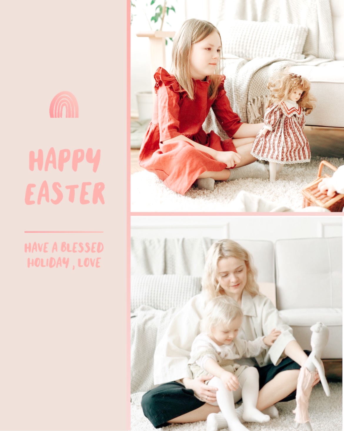 Family Picture Easter Cards Ideas Template