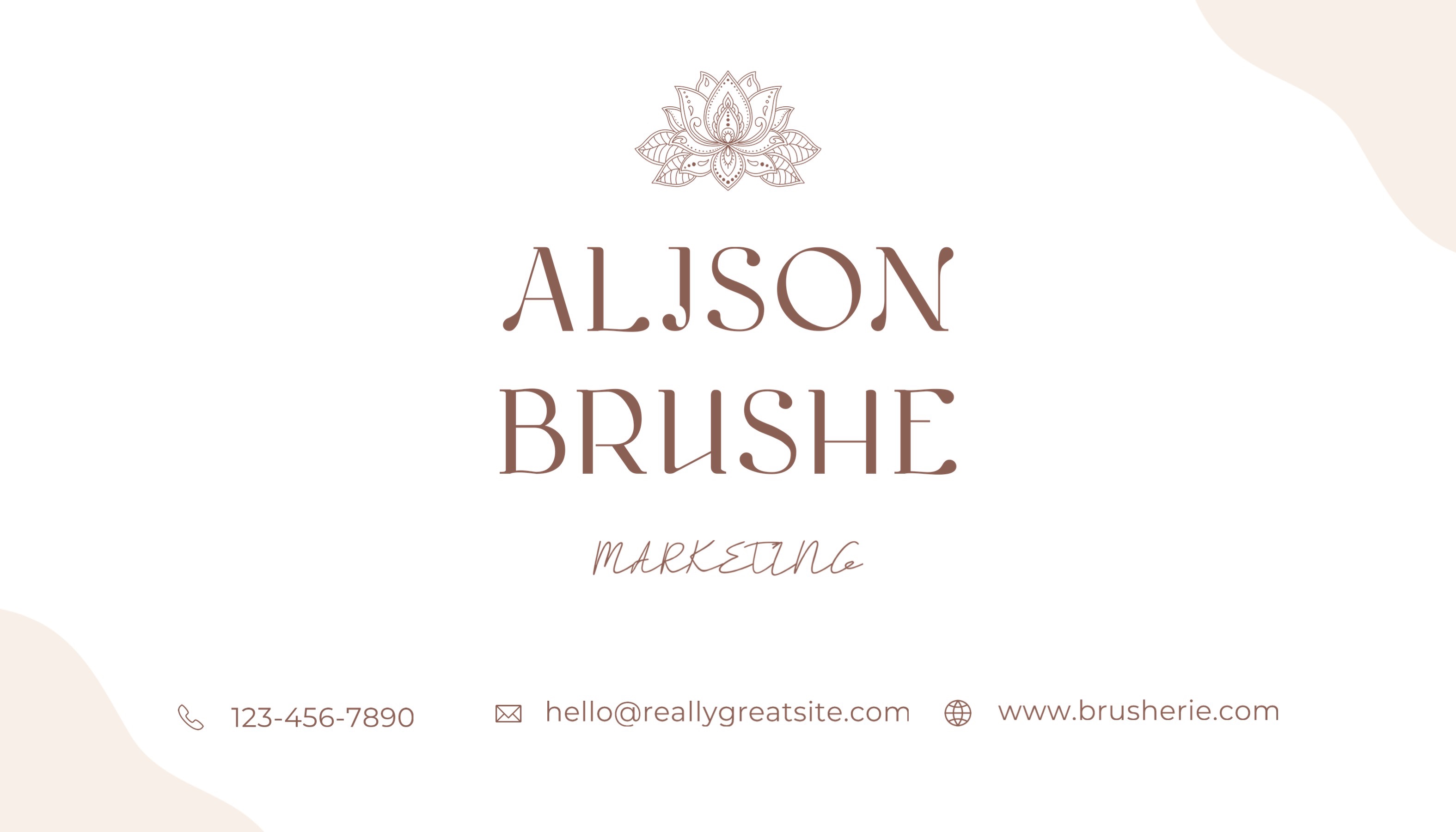 A Close Up Of A Business Card With A Flower Business Card Template