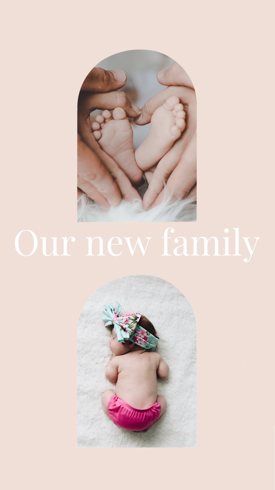 Welcome newborn and new family template