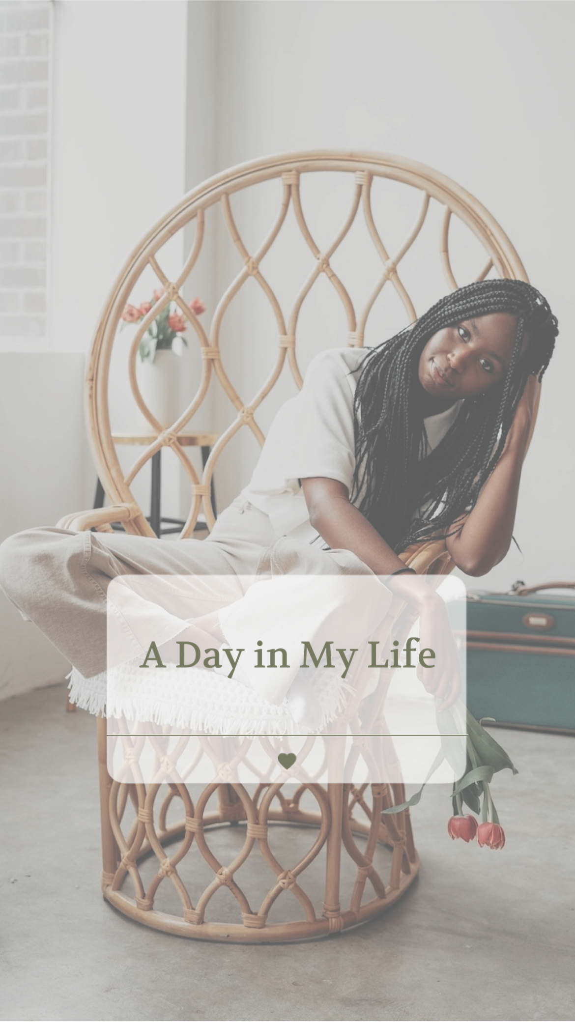 Woman Sitting On Chair A Day In My Life Feel Cover Template