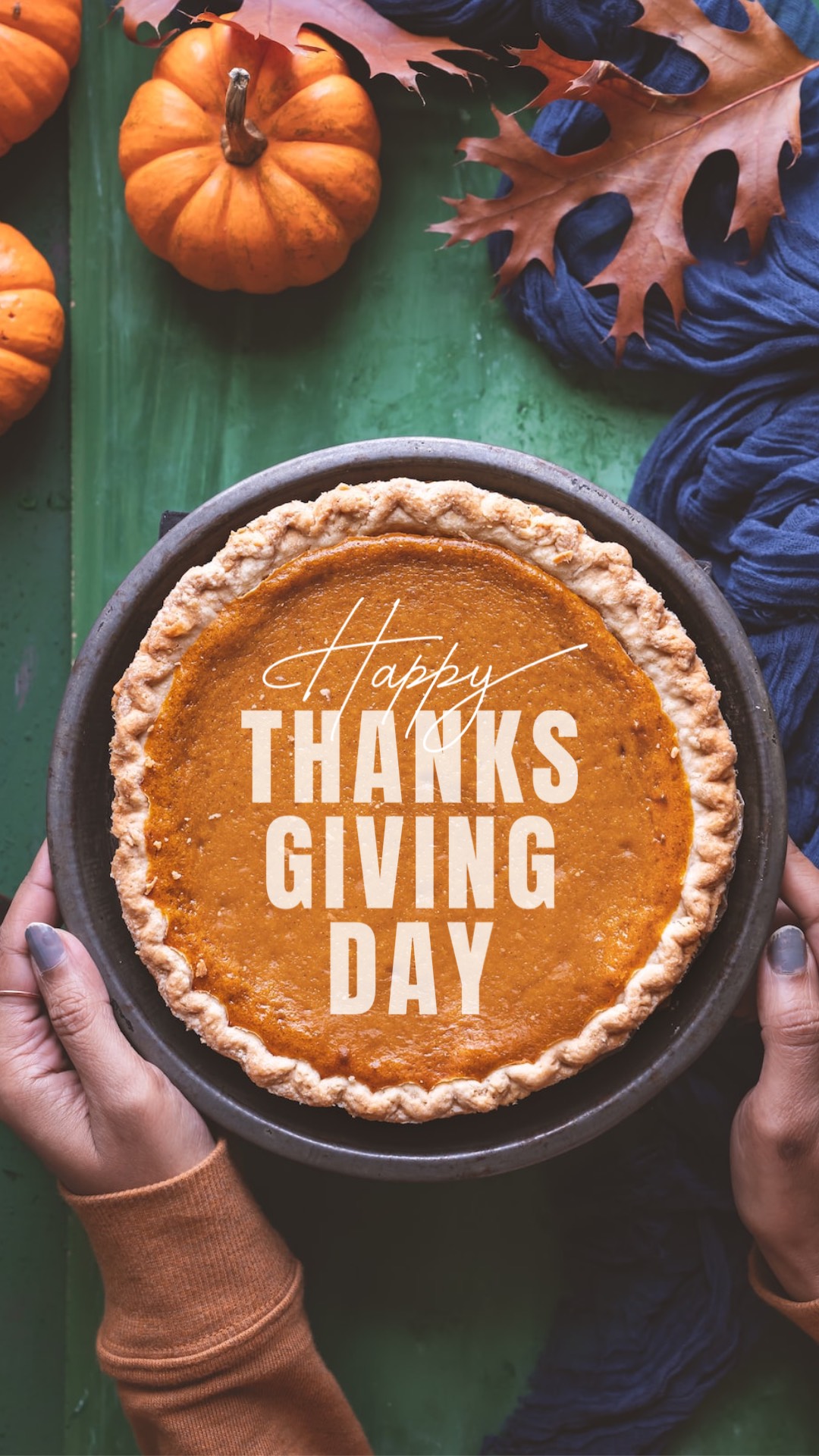 A Thanksgiving Card With A Pie Thanksgiving Template
